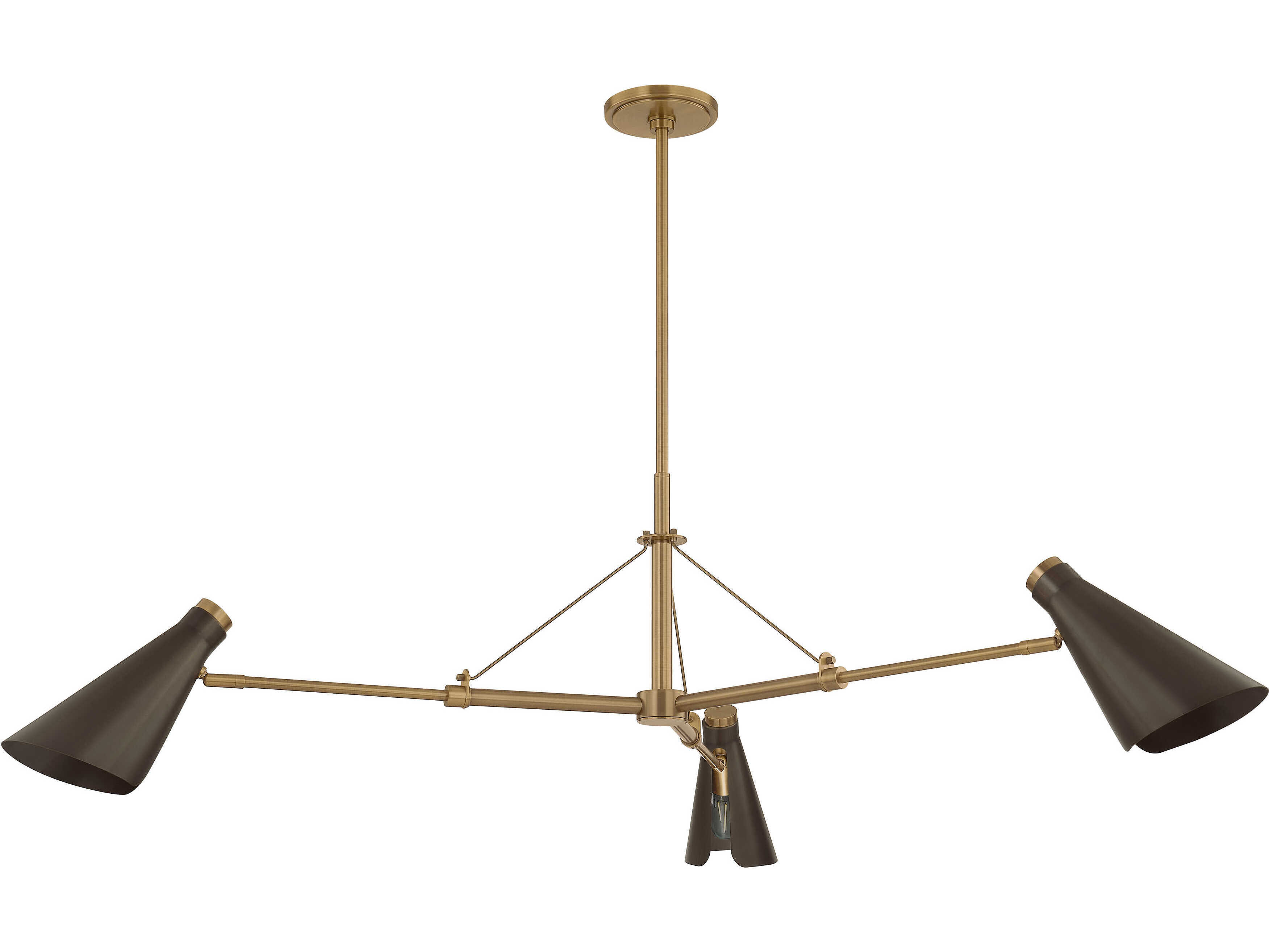Troy Lighting Andersen 3-Light Patina Brass Bronze Chandelier