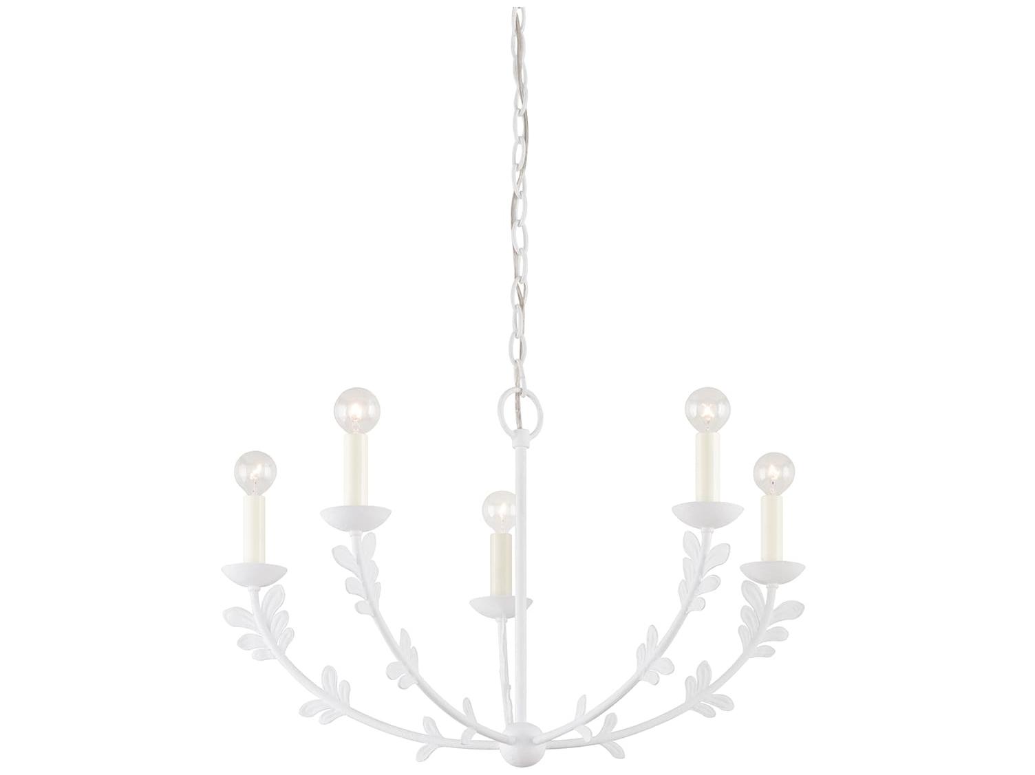 Troy Lighting Florian 5-Light White Candelabra Chandelier