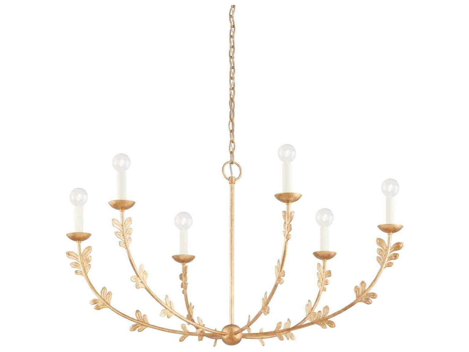 Troy Lighting Florian 6-Light Gold Candelabra Chandelier