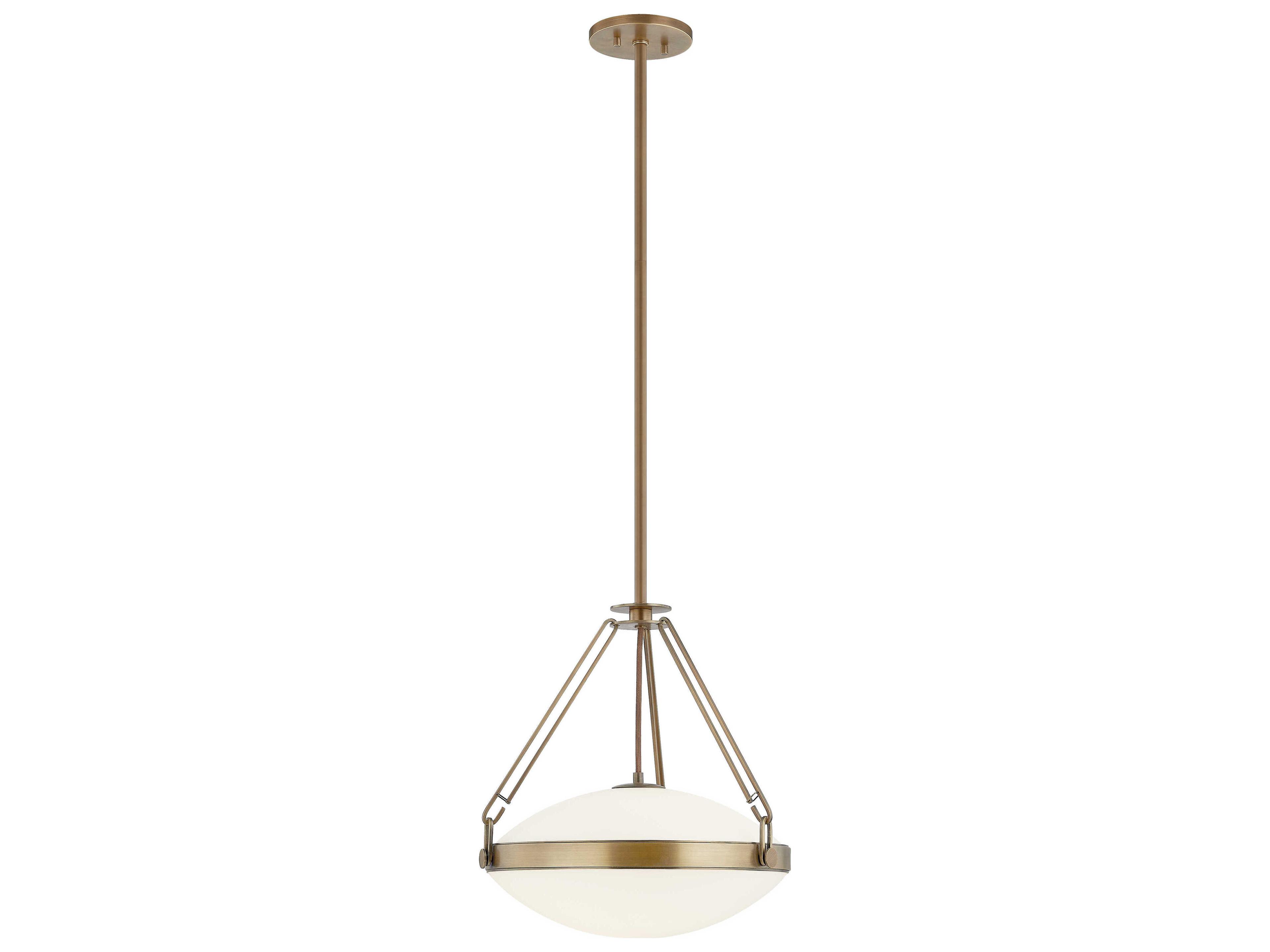 Troy Lighting Kade 1-Light Patina Brass Pendant