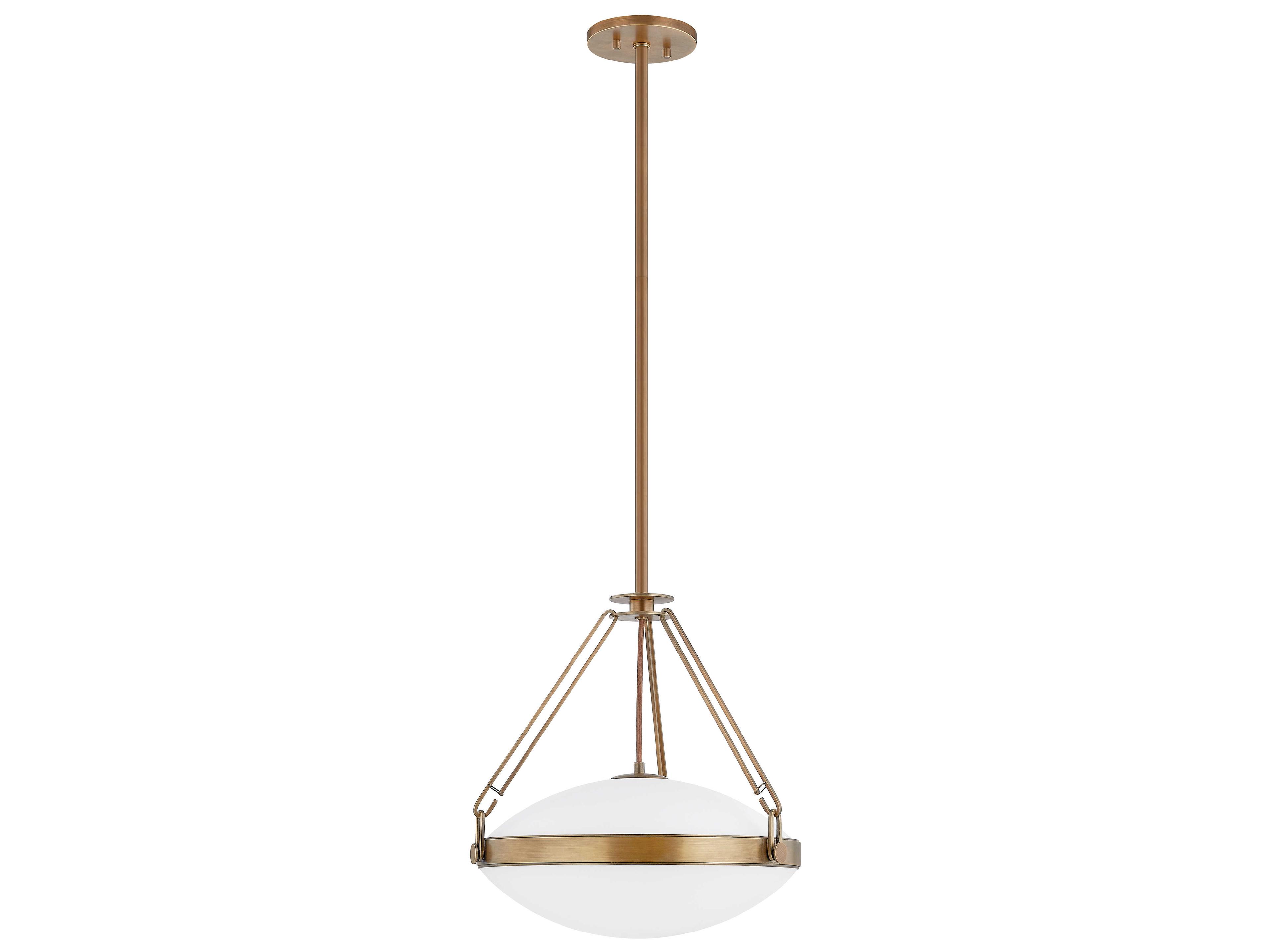 Troy Lighting Kade 1-Light Patina Brass Pendant