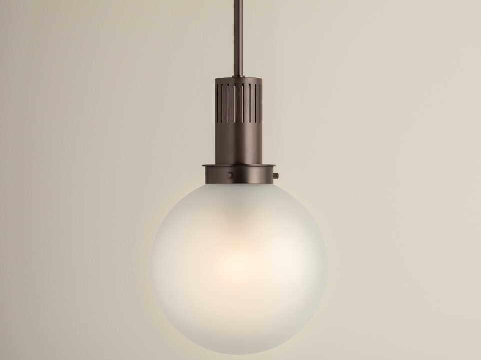 Troy Lighting Tobias 1-Light Bronze Globe Pendant