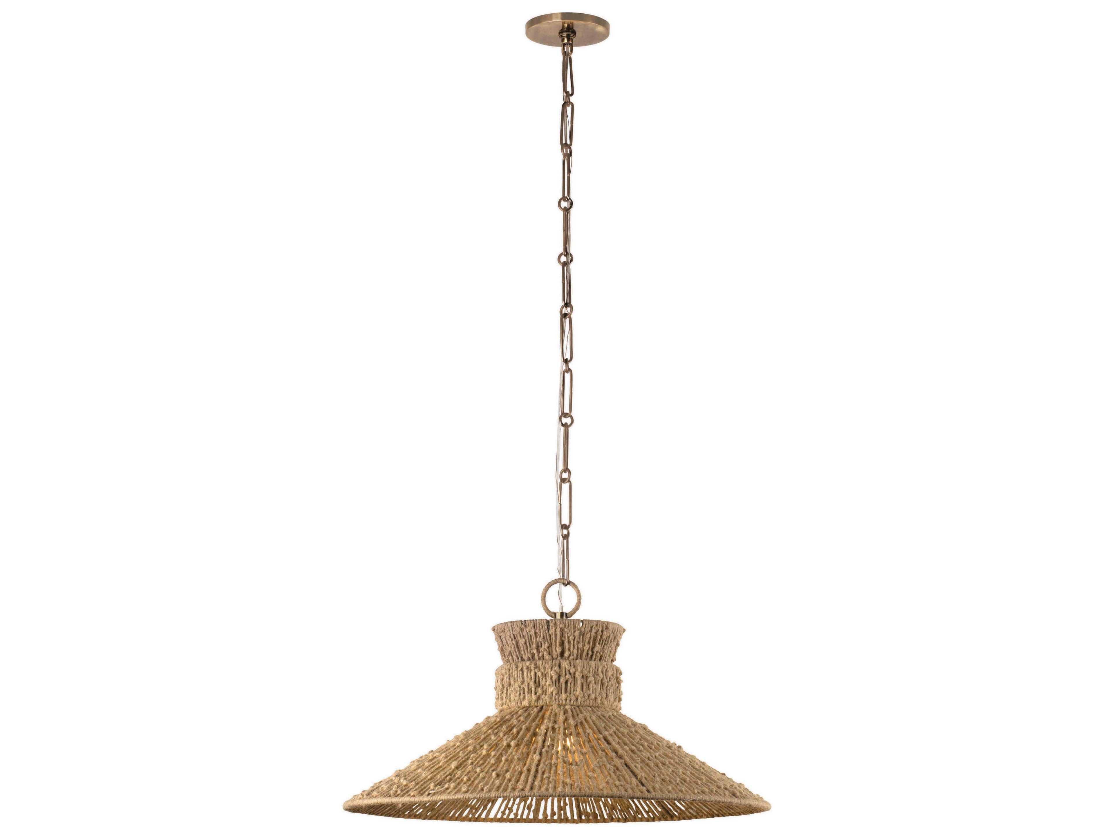 Troy Lighting Raphael 1-Light Patina Brass Pendant