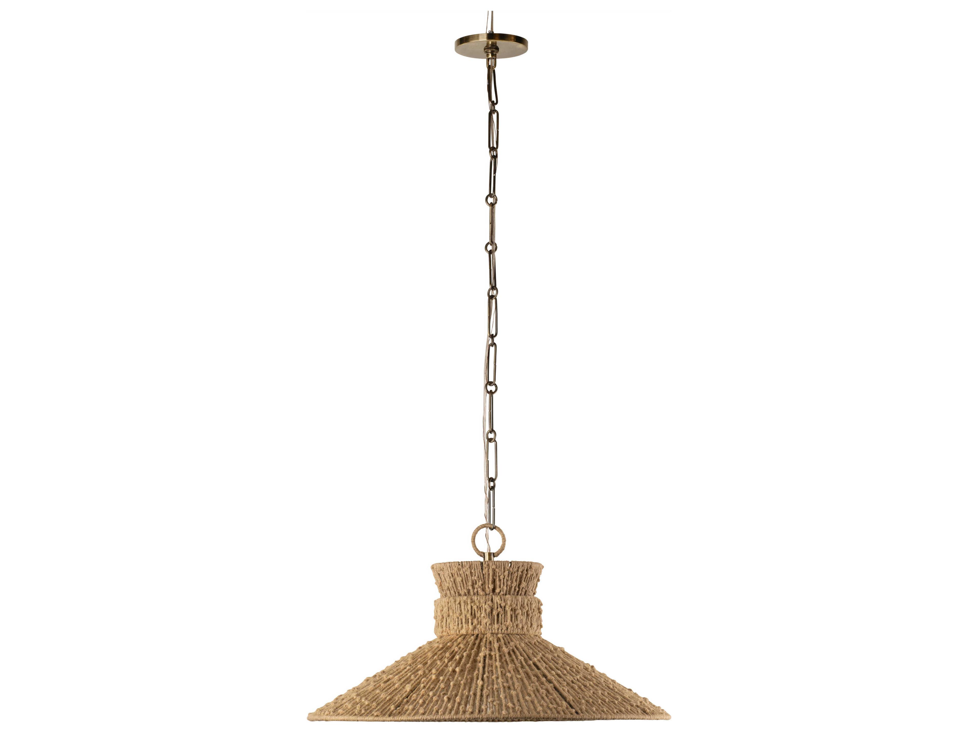 Troy Lighting Raphael 1-Light Patina Brass Pendant