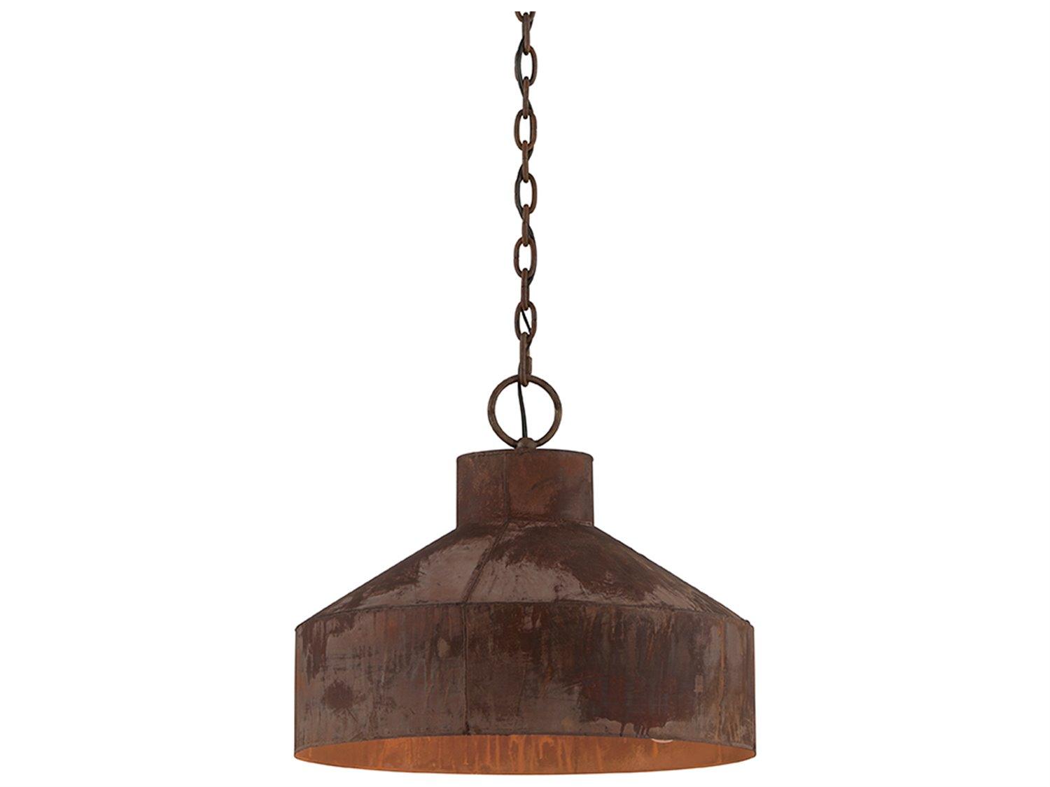 Troy Lighting Rise & Shine 3-Light Rust Patina Brown Bell Pendant