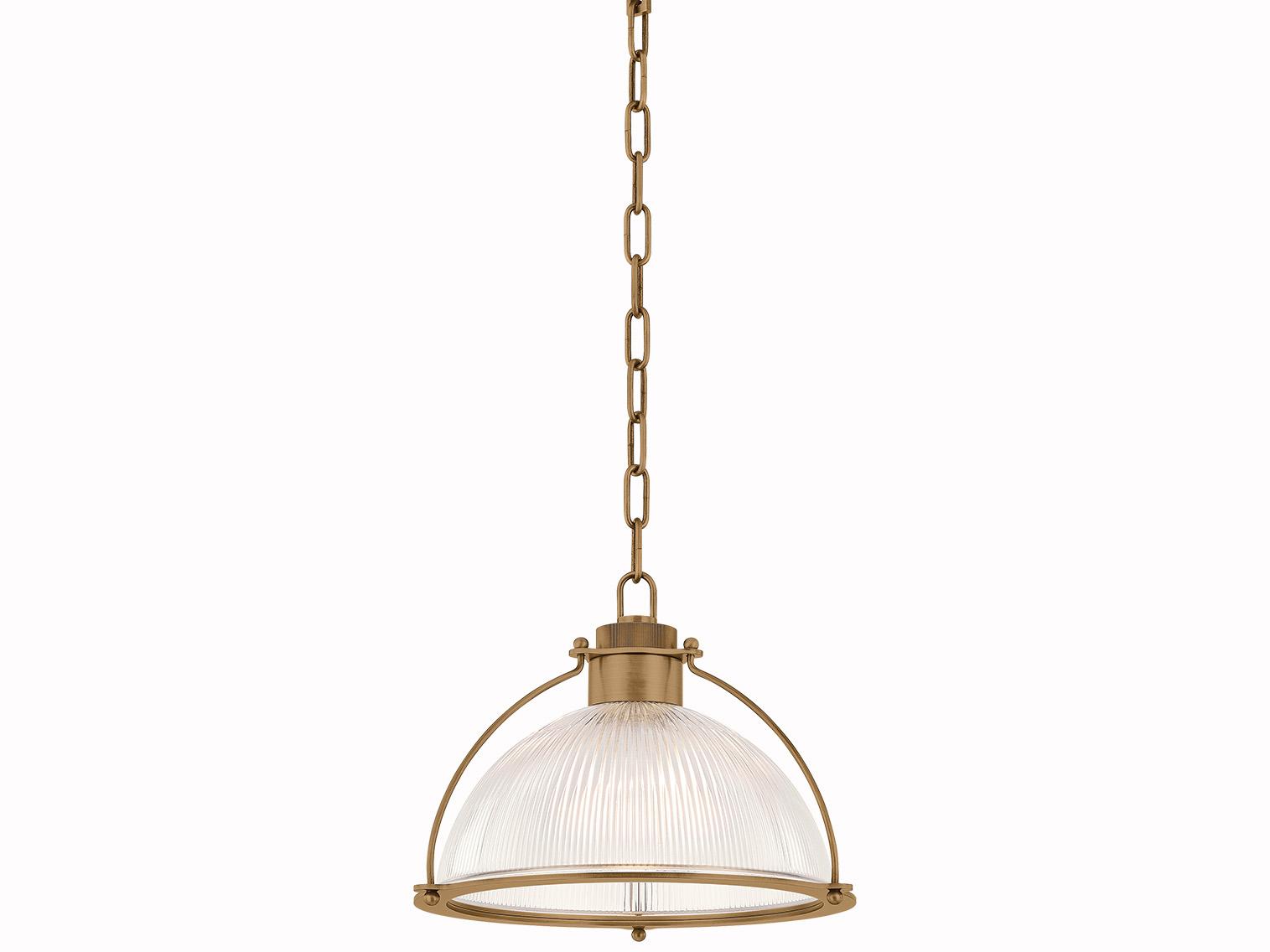 Troy Lighting Glint 1-Light Patina Brass Dome Pendant