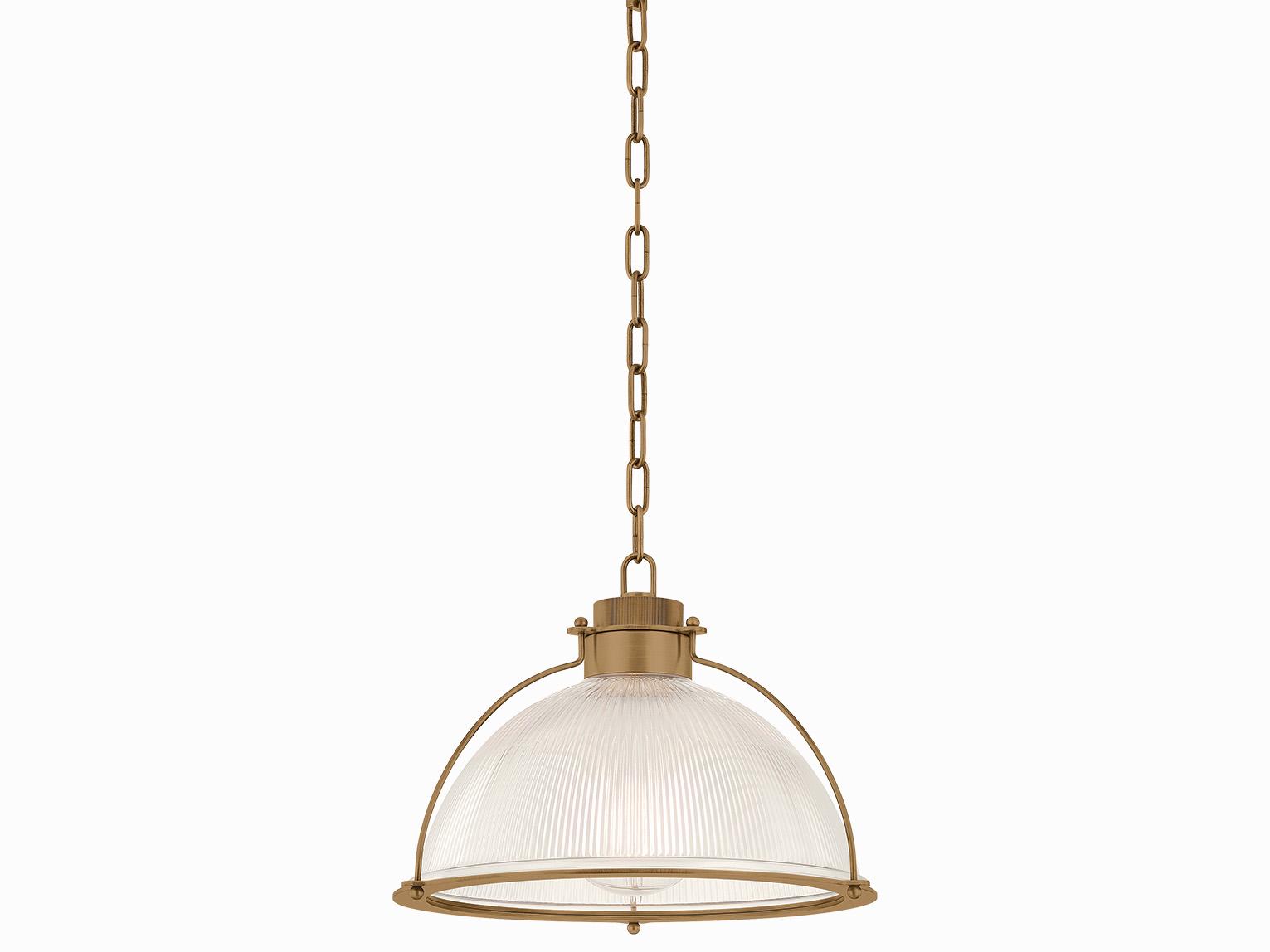 Troy Lighting Glint 1-Light Patina Brass Dome Pendant