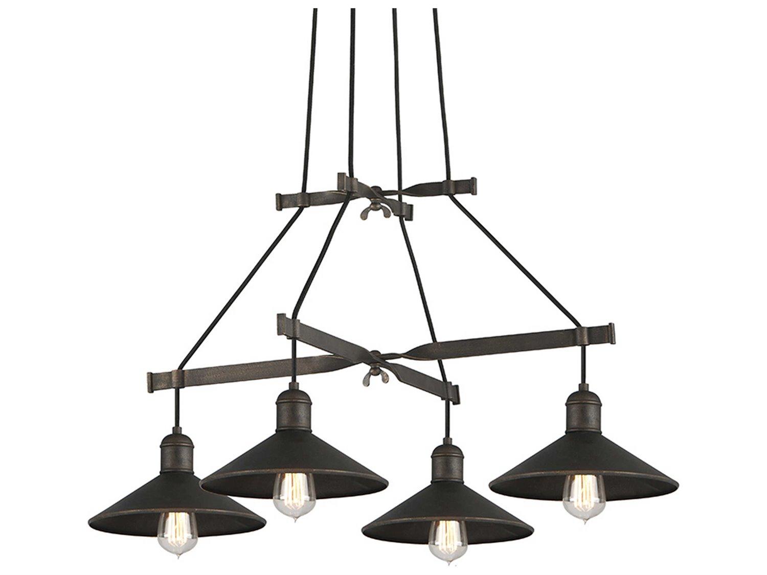 Troy Lighting Mccoy 4-Light Vintage Bronze Island Pendant