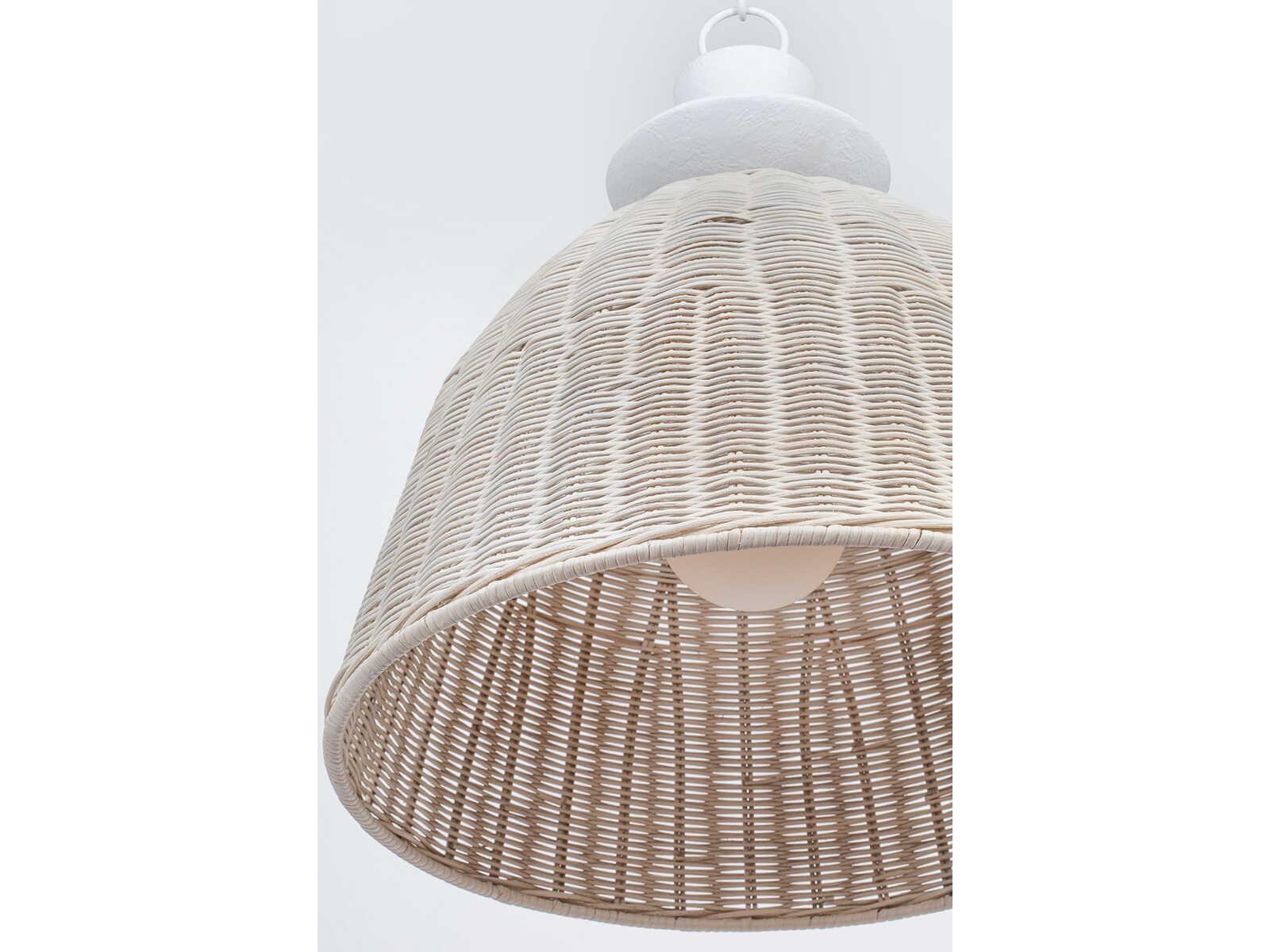 Troy Lighting Kahn 1-Light Gesso White Dome Pendant