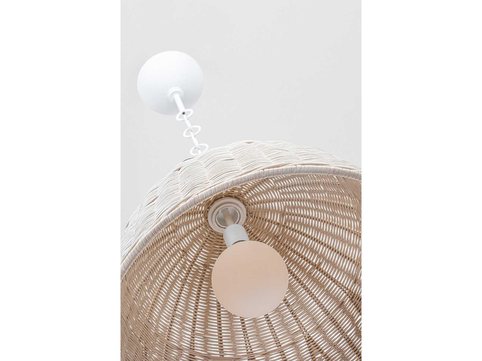 Troy Lighting Kahn 1-Light Gesso White Dome Pendant