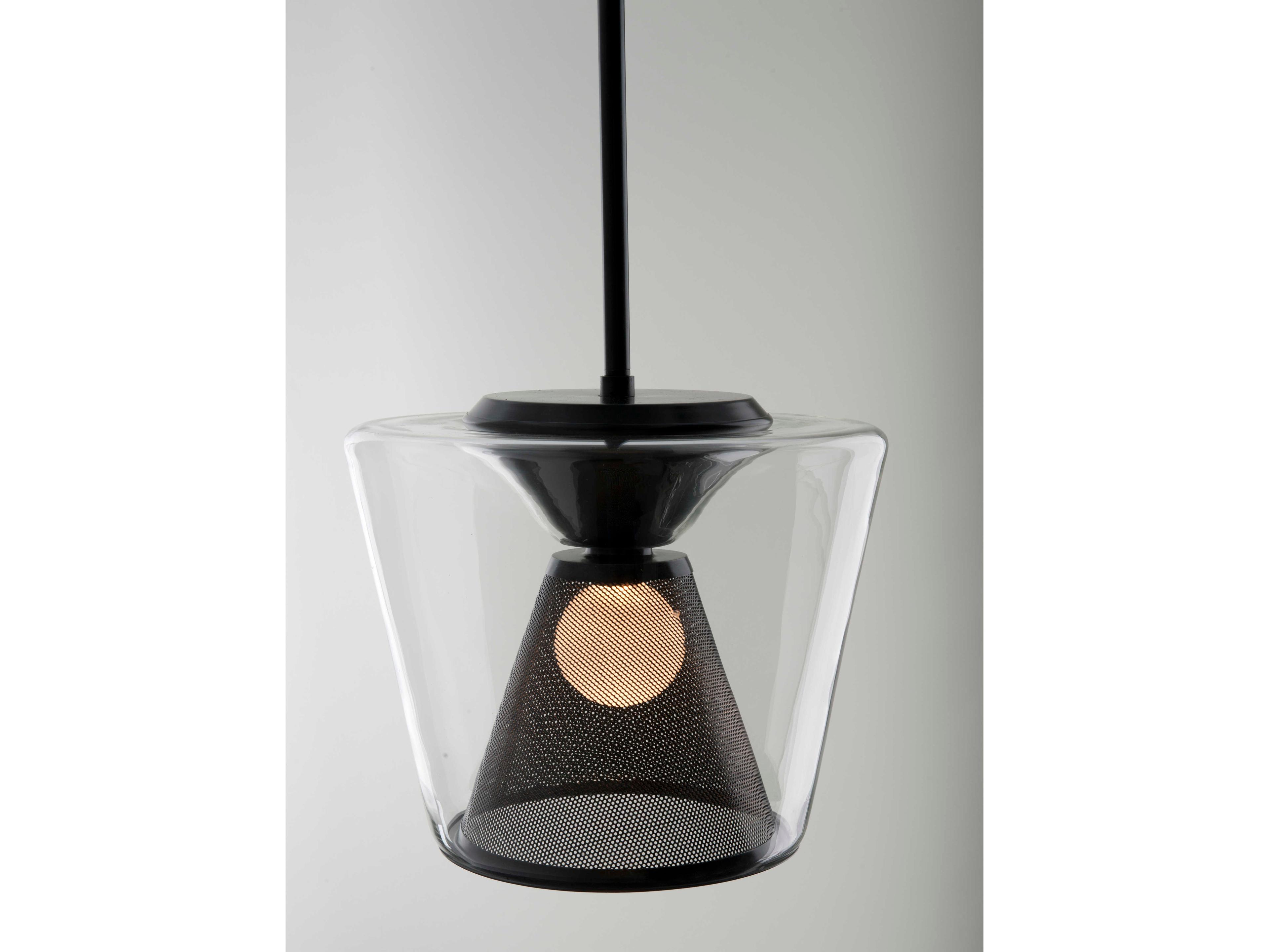 Troy Lighting Berlin 1-Light Gun Metal Gunmetal Glass LED Pendant