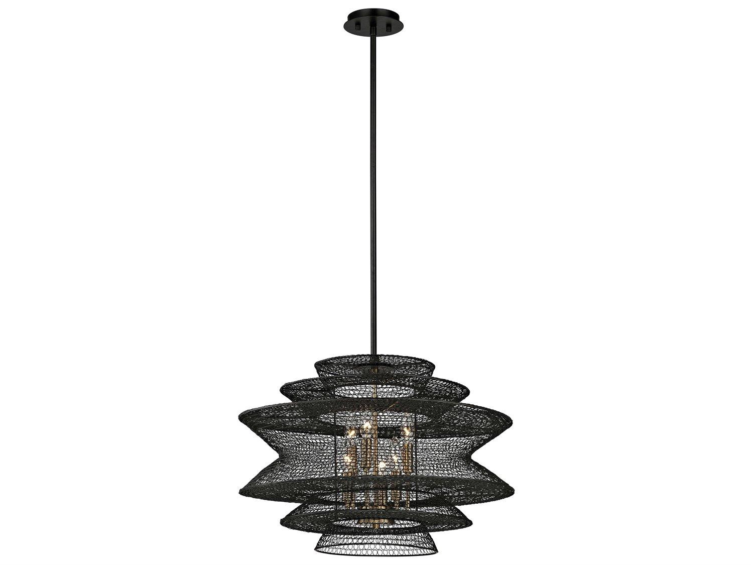 Troy Lighting Kokoro 6-Light Bronze Candelabra Chandelier