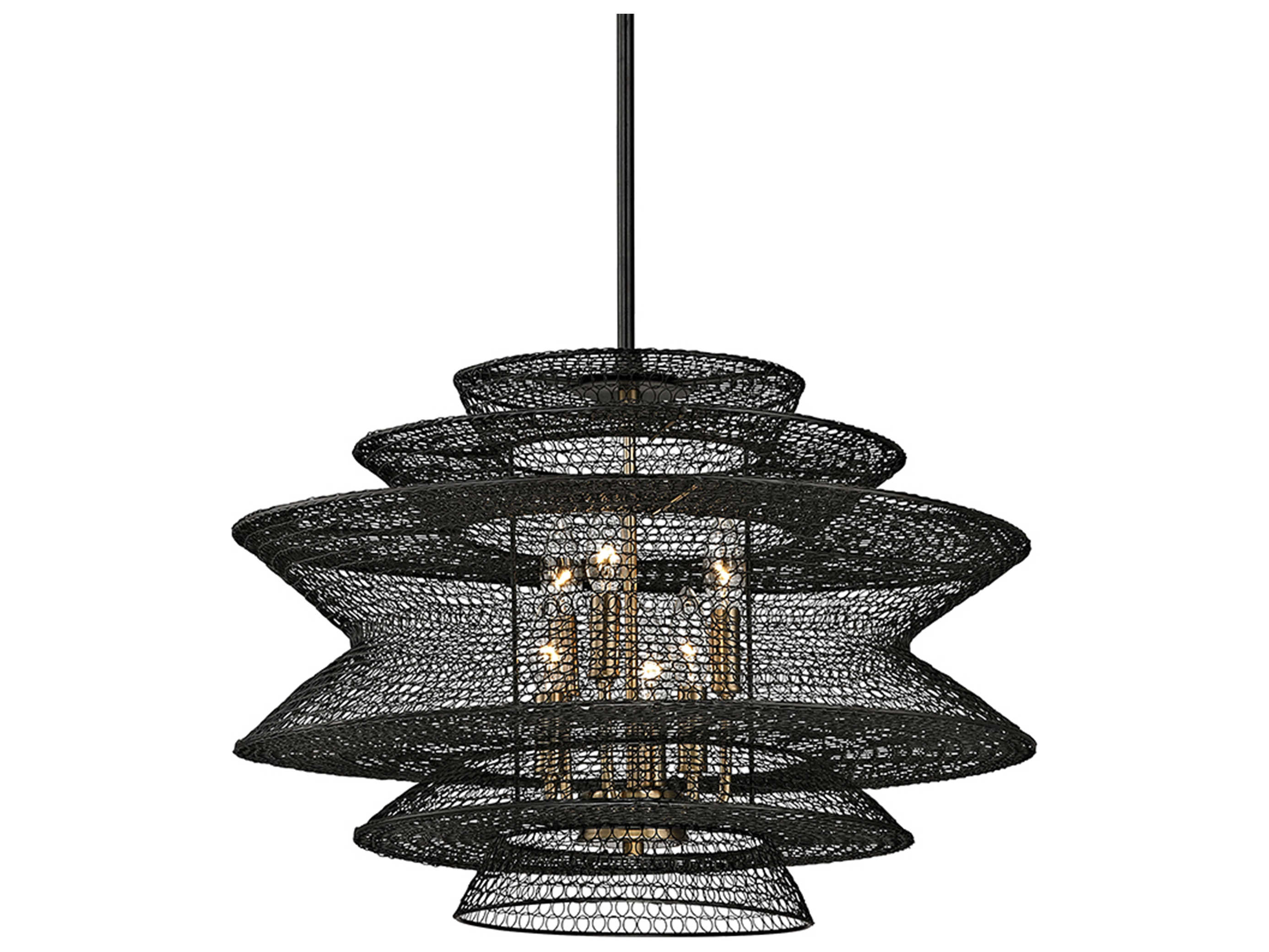 Troy Lighting Kokoro 6-Light Bronze Candelabra Chandelier