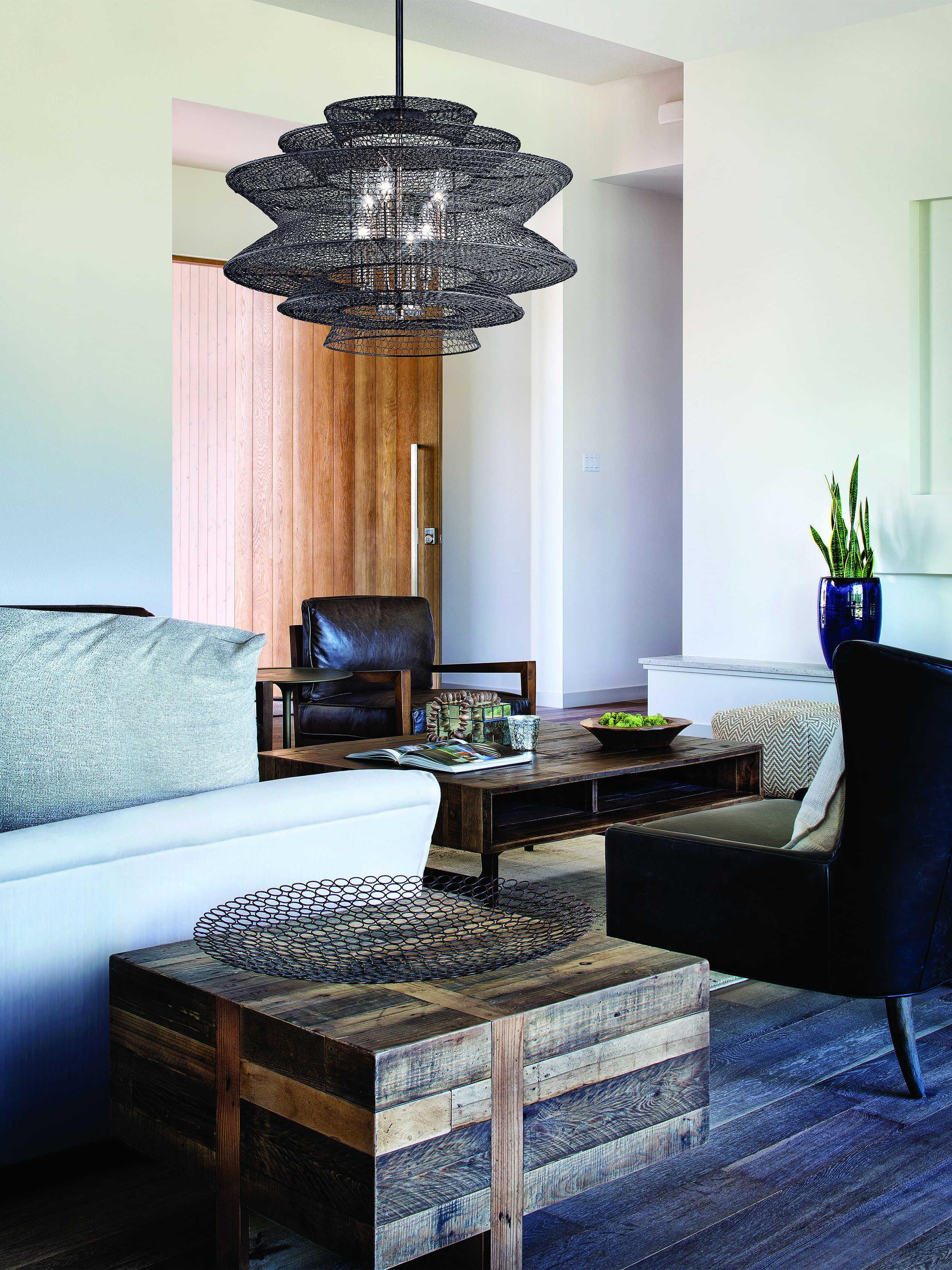 Troy Lighting Kokoro 6-Light Bronze Candelabra Chandelier