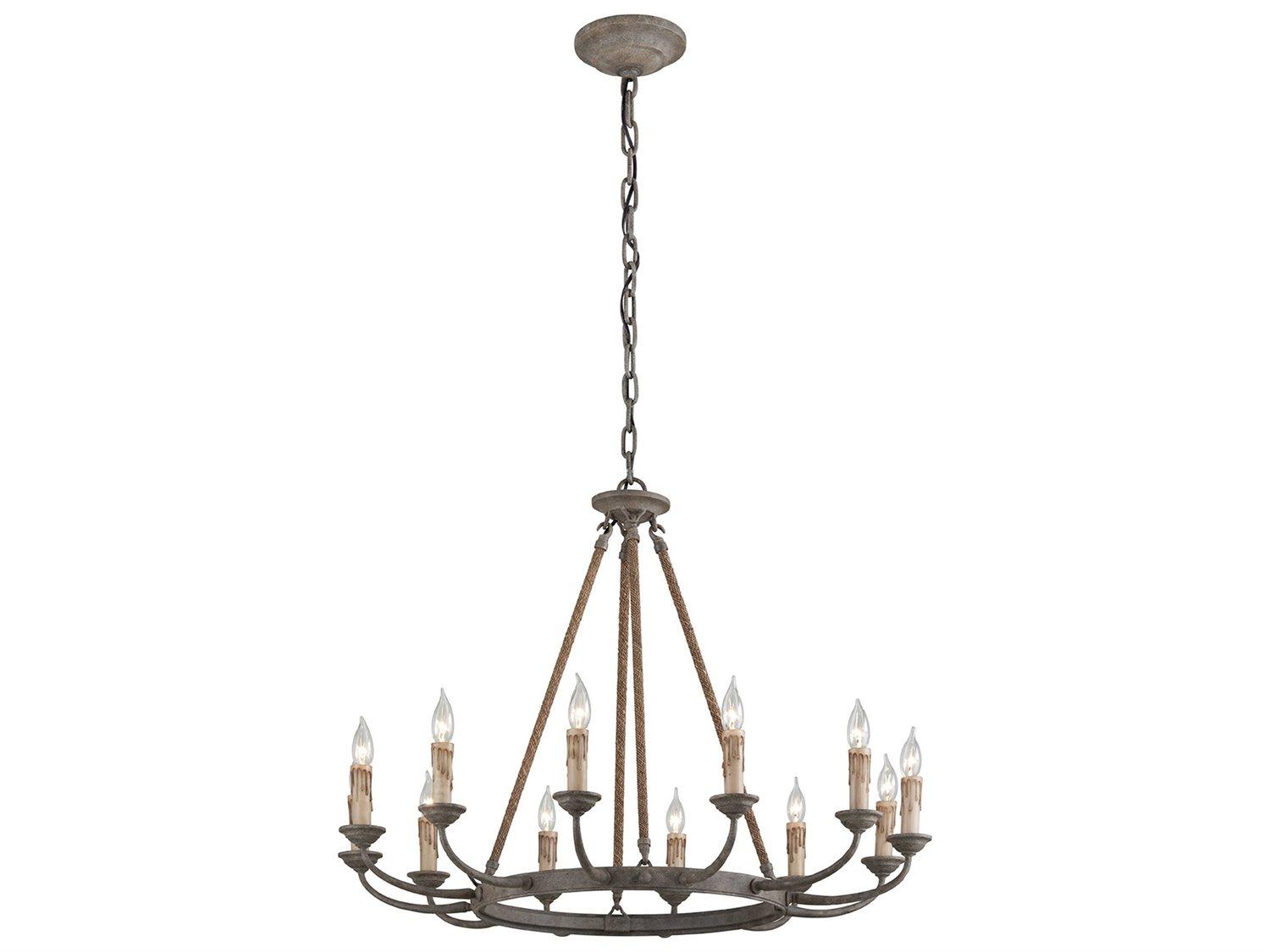 Troy Lighting Cyrano 12-Light Earthen Bronze Candelabra Chandelier