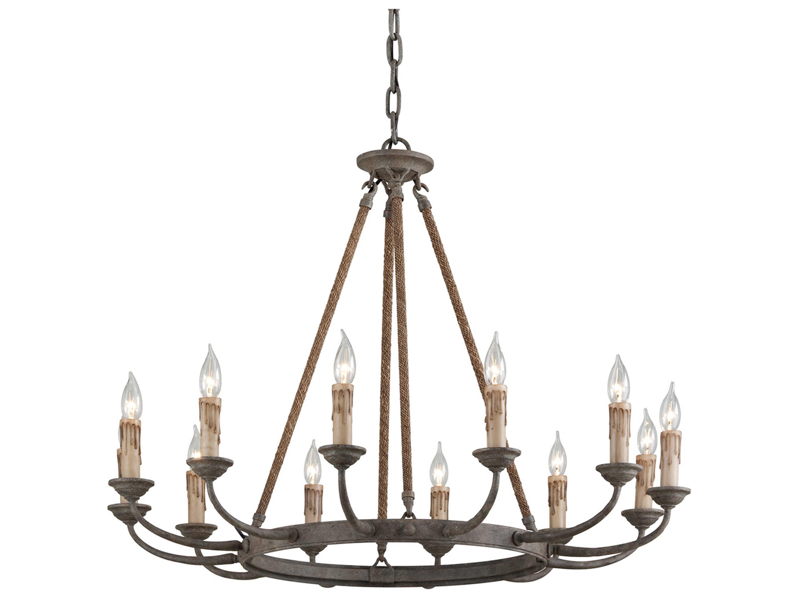 Troy Lighting Cyrano 12-Light Earthen Bronze Candelabra Chandelier