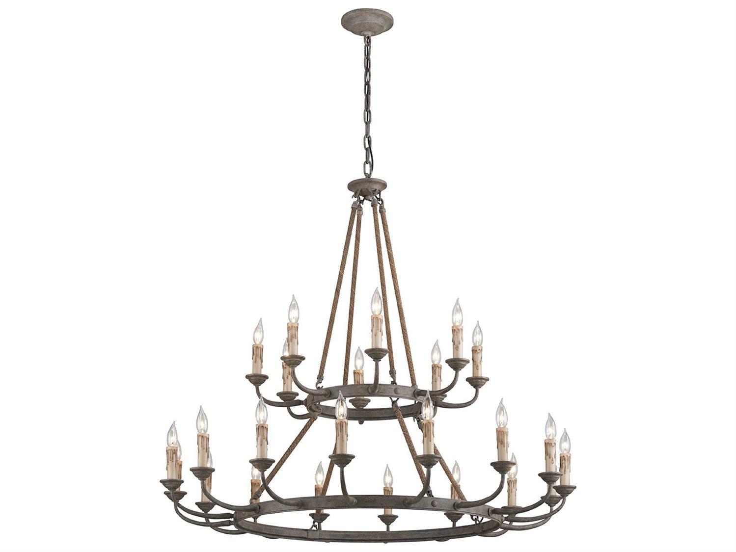 Troy Lighting Cyrano 24-Light Earthen Bronze Candelabra Chandelier