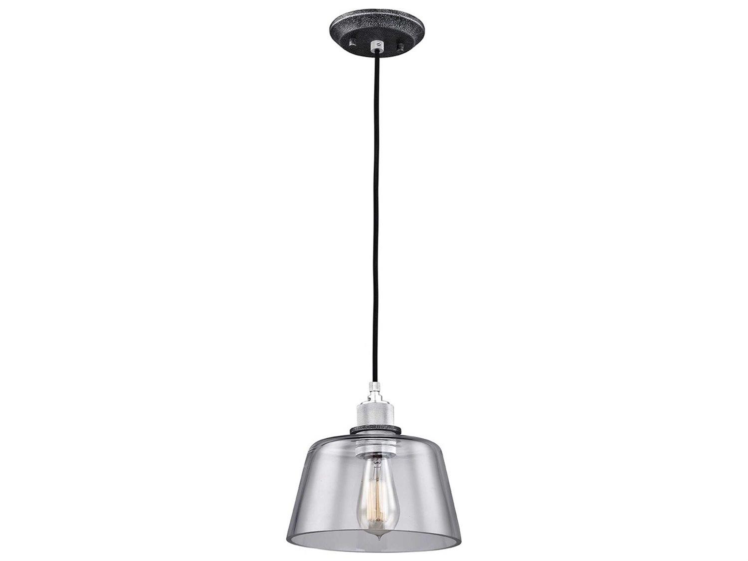 Troy Lighting Audiophile 1-Light Old Silver Mini Pendant