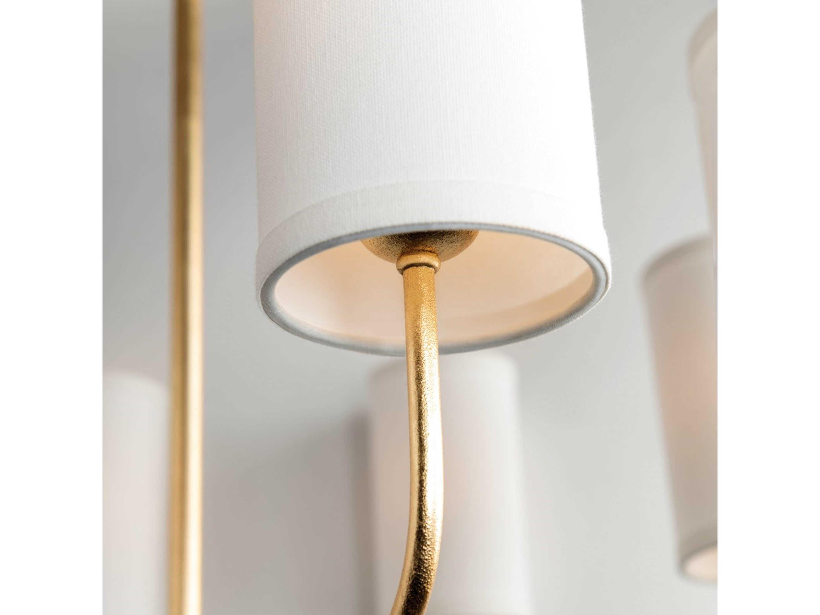 Troy Lighting Juniper 8-Light Textured Gold Leaf Cylinder Chandelier