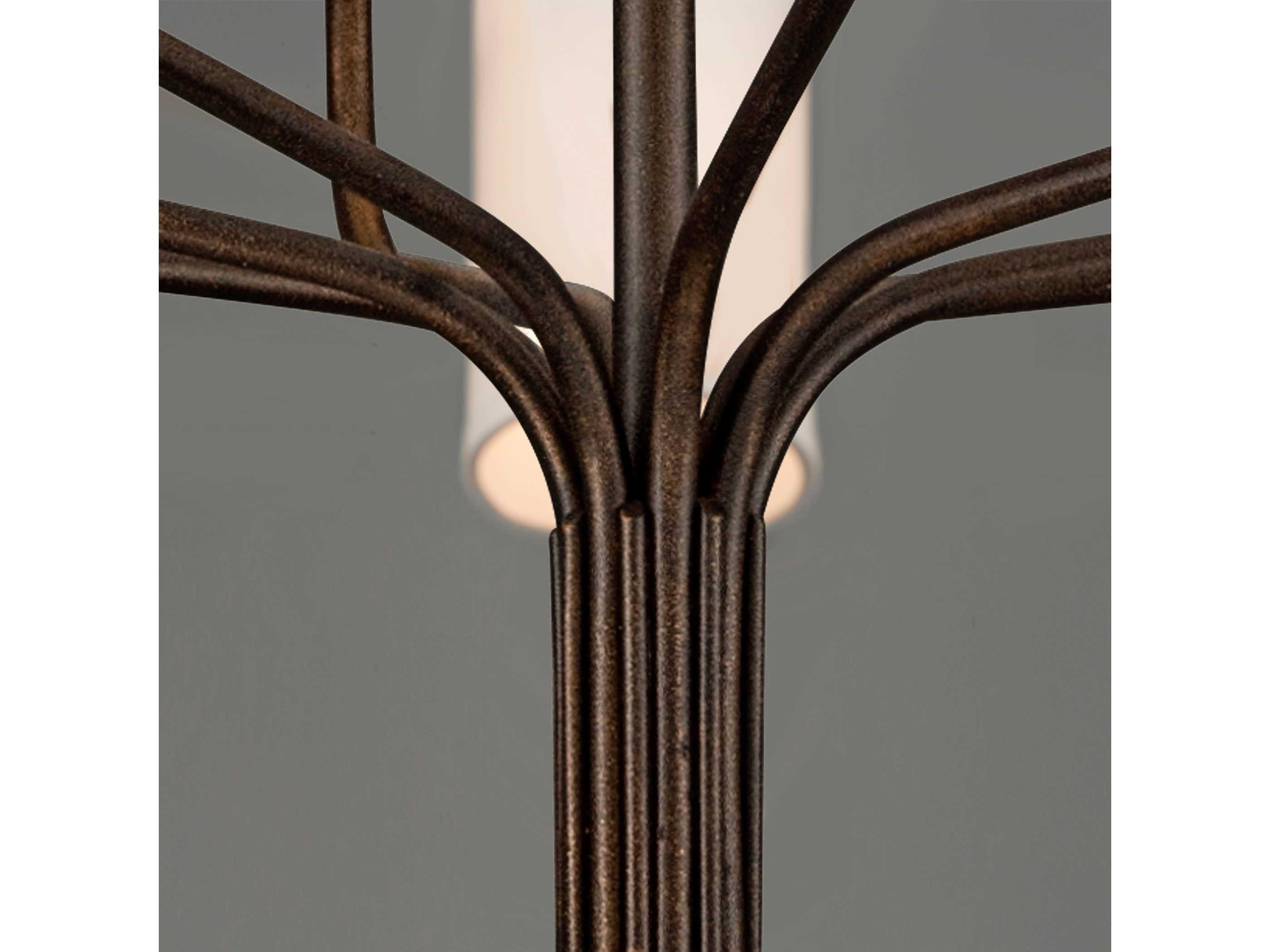 Troy Lighting Juniper 8-Light Bronze Cylinder Chandelier