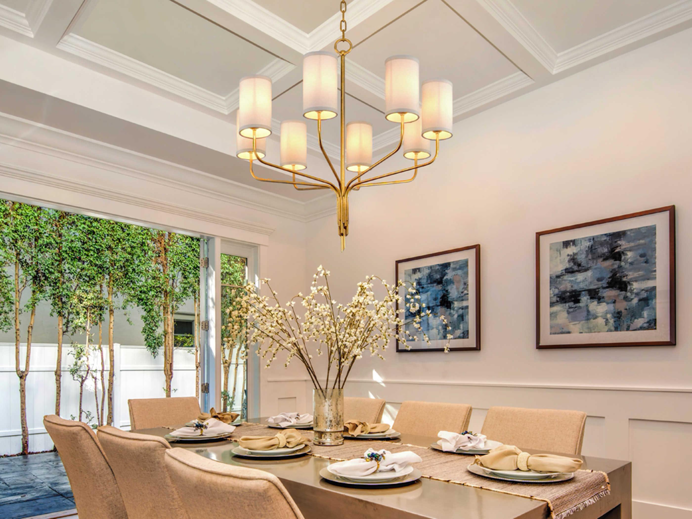 Troy Lighting Juniper 8-Light Bronze Cylinder Chandelier