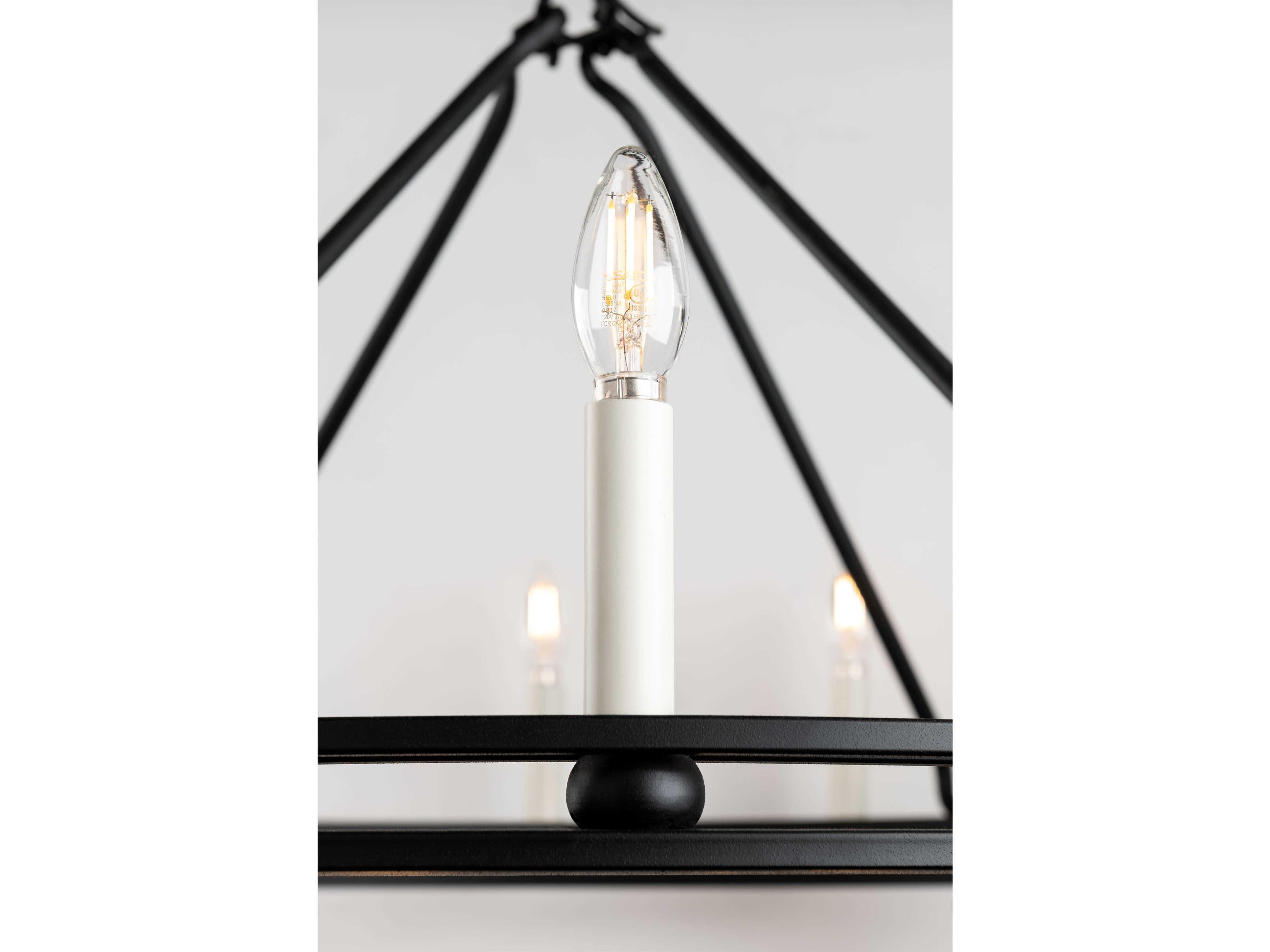 Troy Lighting Sutton 20-Light Textured Black Candelabra Tiered Chandelier