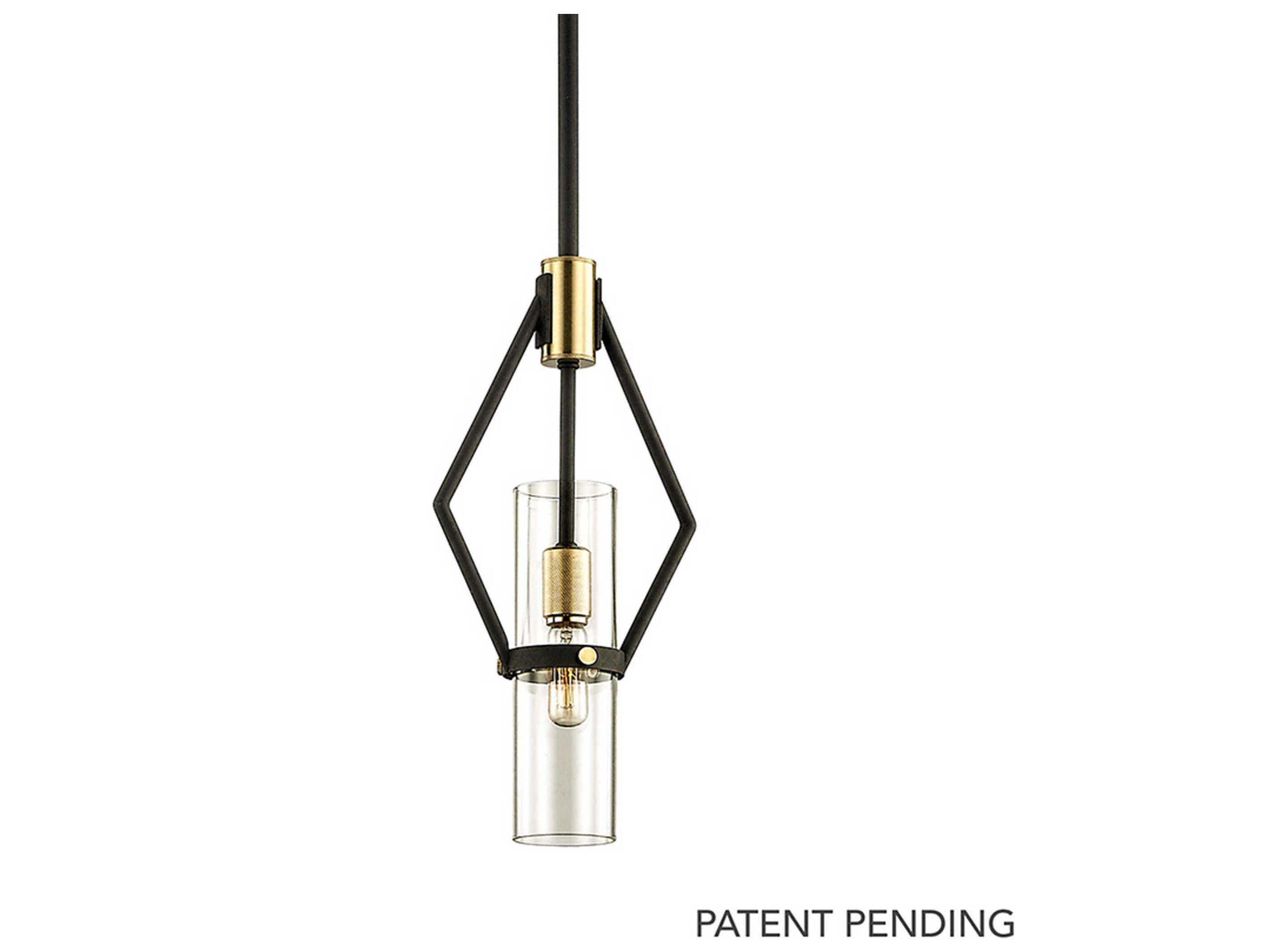 Troy Lighting Raef 1-Light Textured Bronze Cylinder Mini Pendant