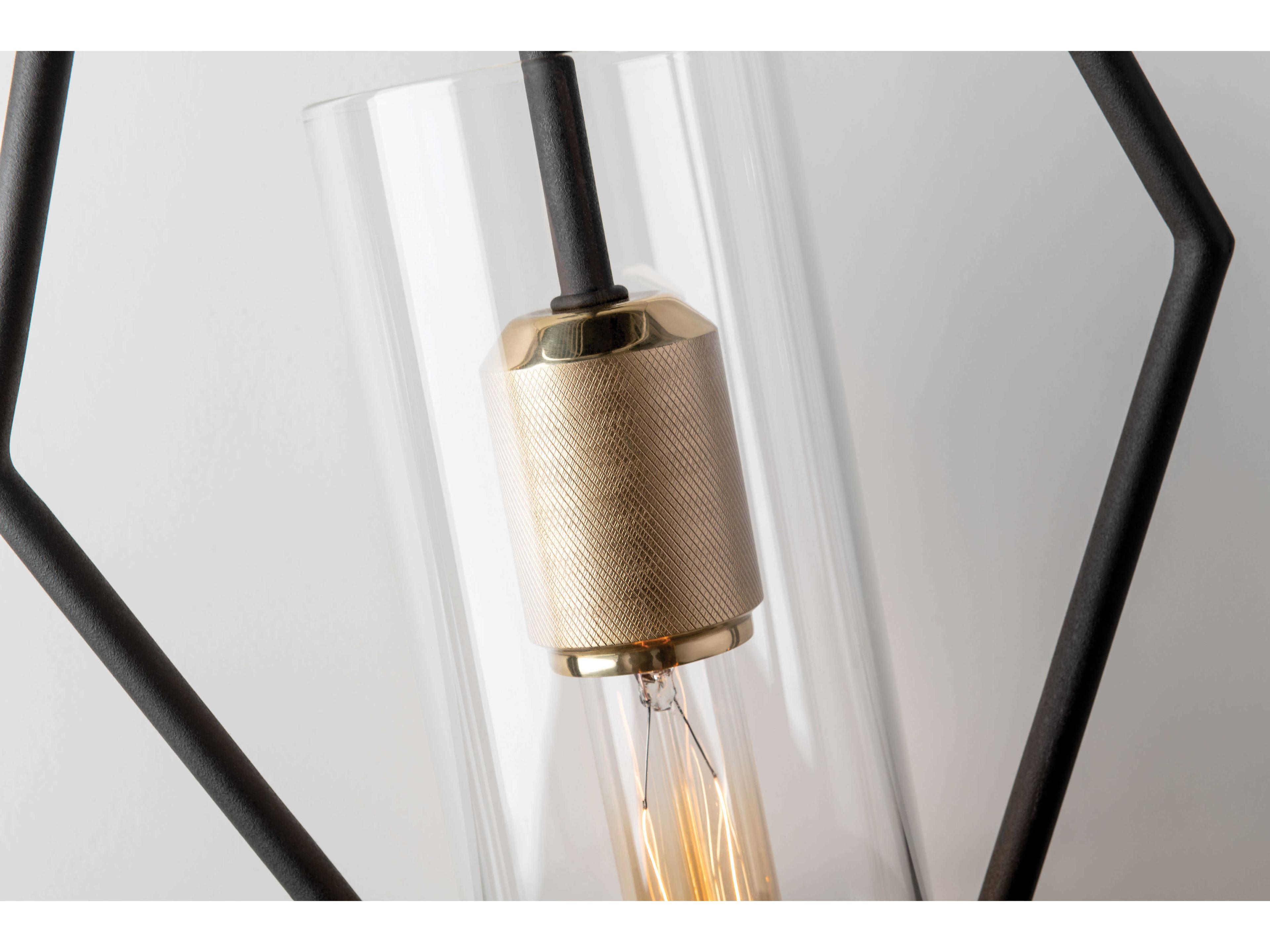Troy Lighting Raef 1-Light Textured Bronze Cylinder Mini Pendant