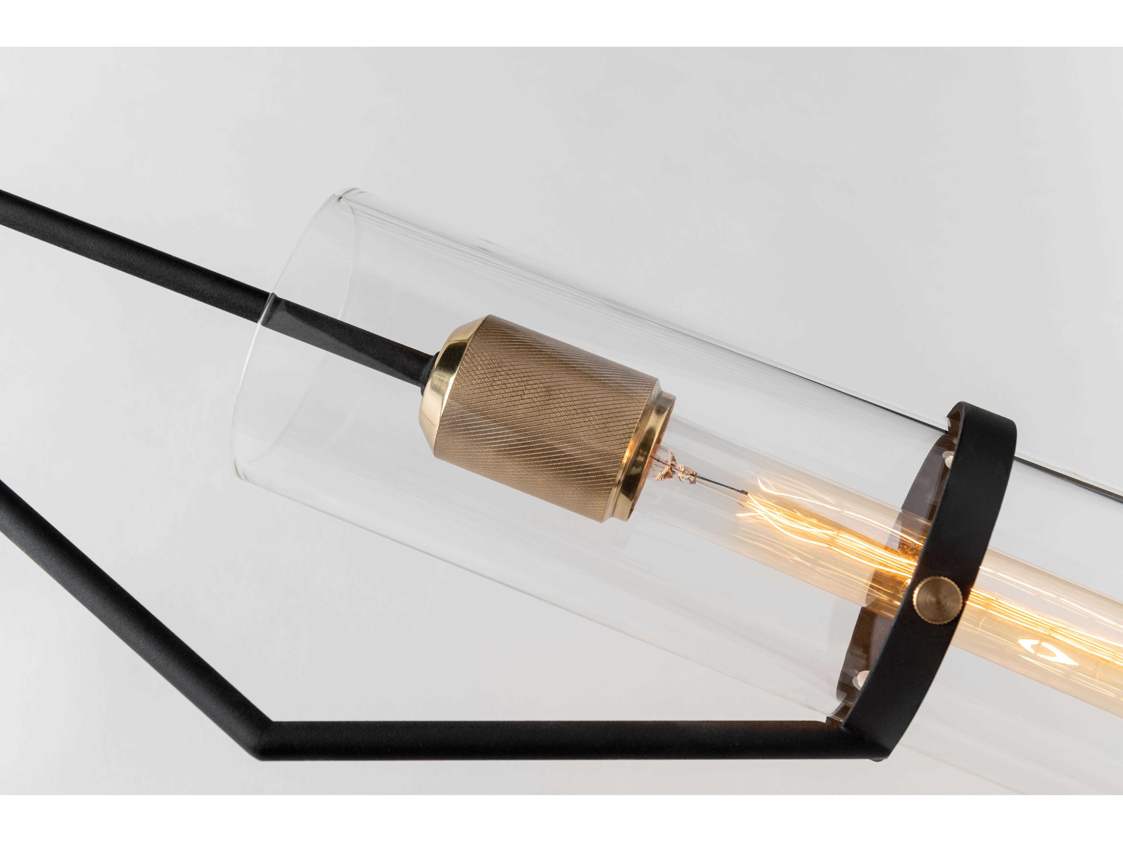 Troy Lighting Raef 1-Light Textured Bronze Cylinder Mini Pendant