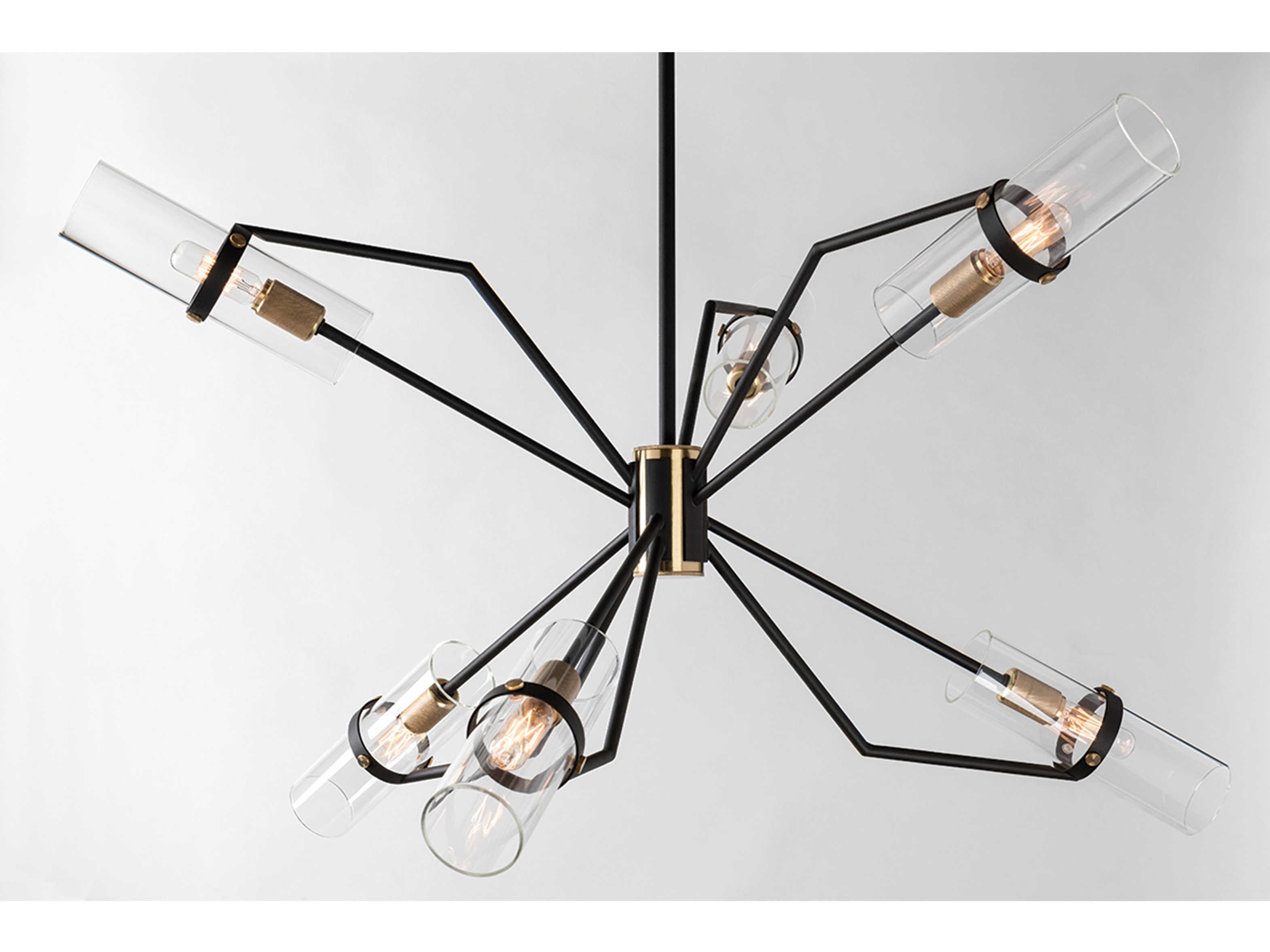 Troy Lighting Raef 6-Light Textured Bronze Cylinder Chandelier