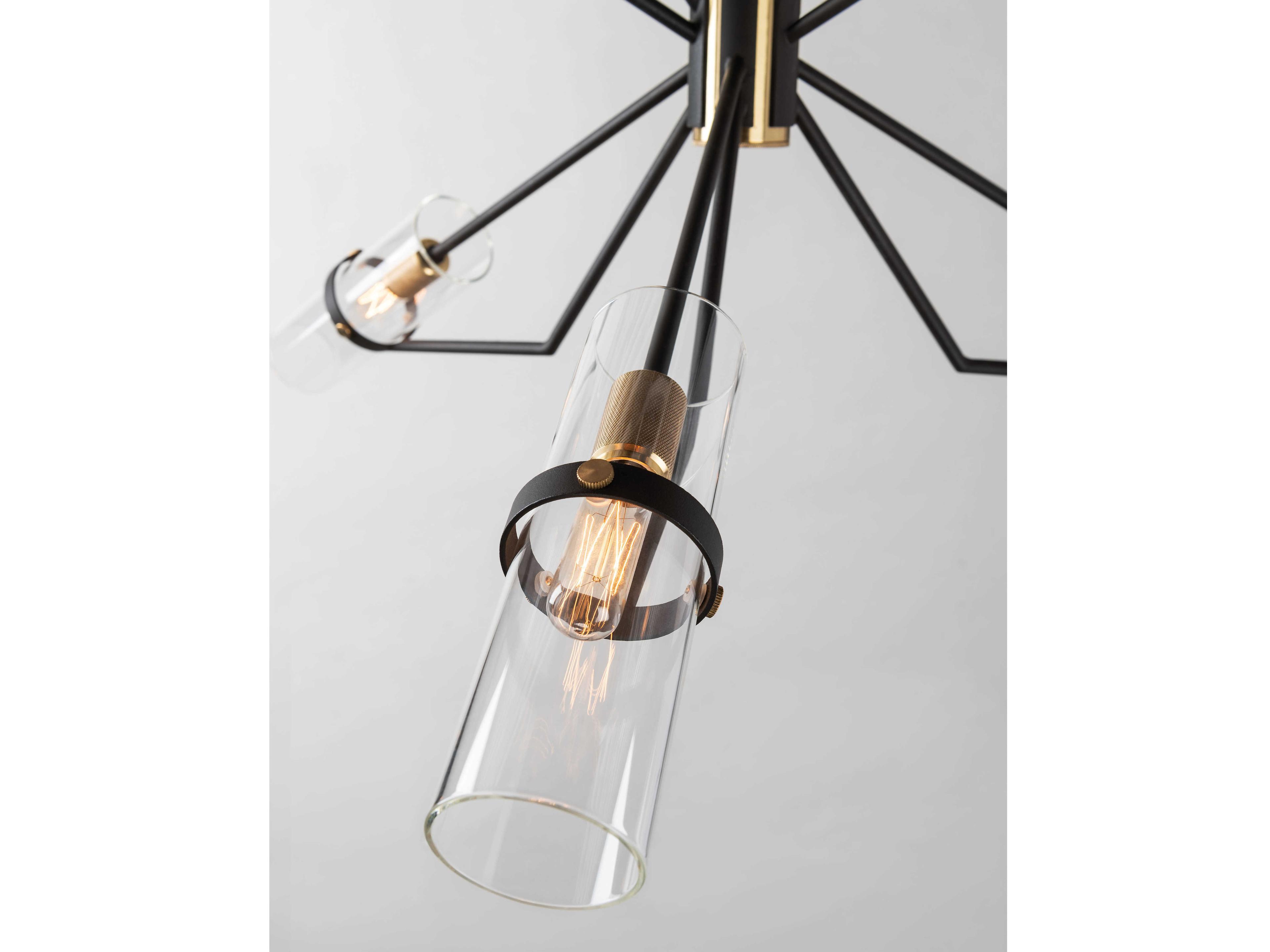 Troy Lighting Raef 6-Light Textured Bronze Cylinder Chandelier