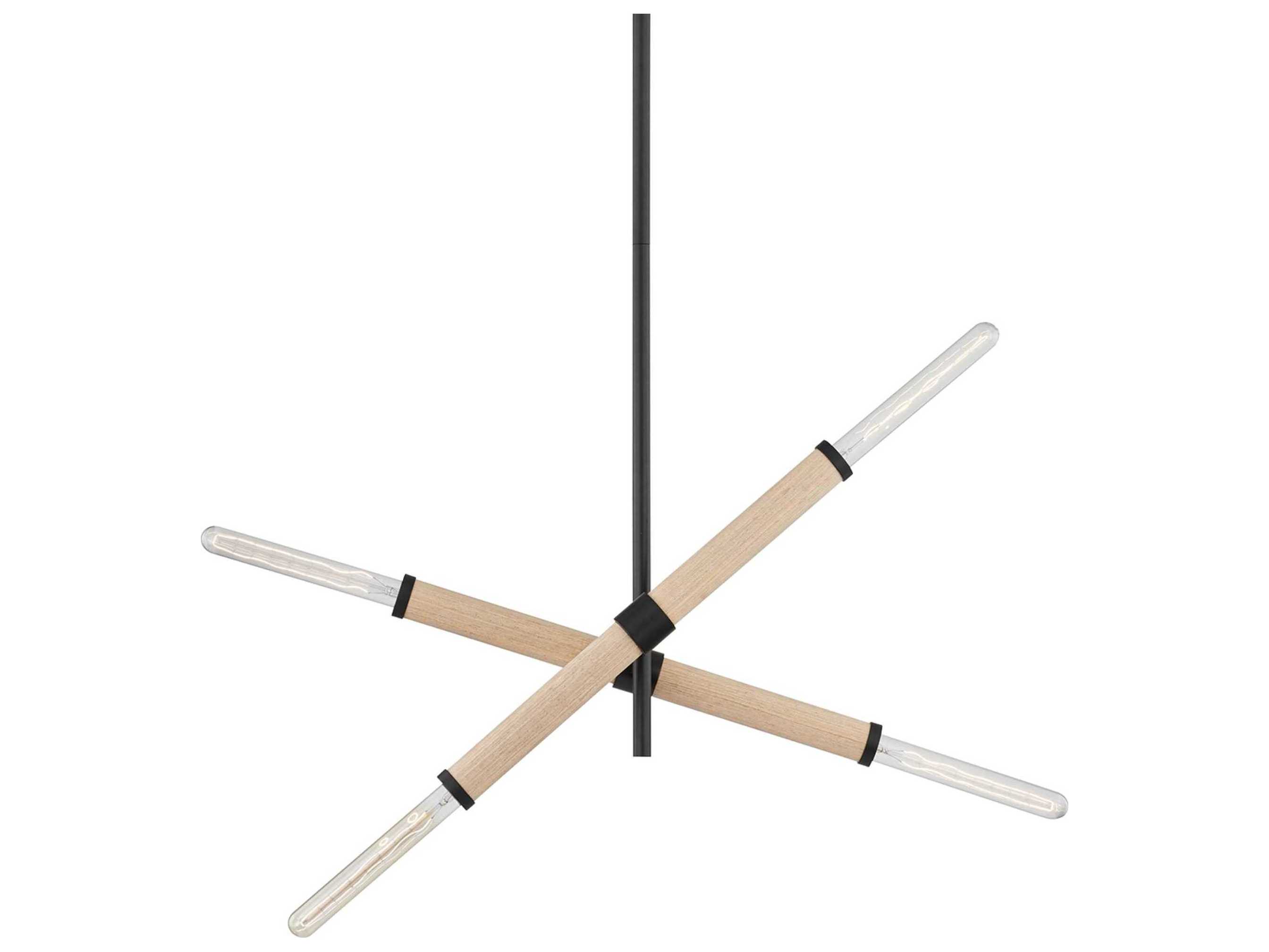 Troy Lighting Cruiz 4-Light Soft Black Sputnik Pendant