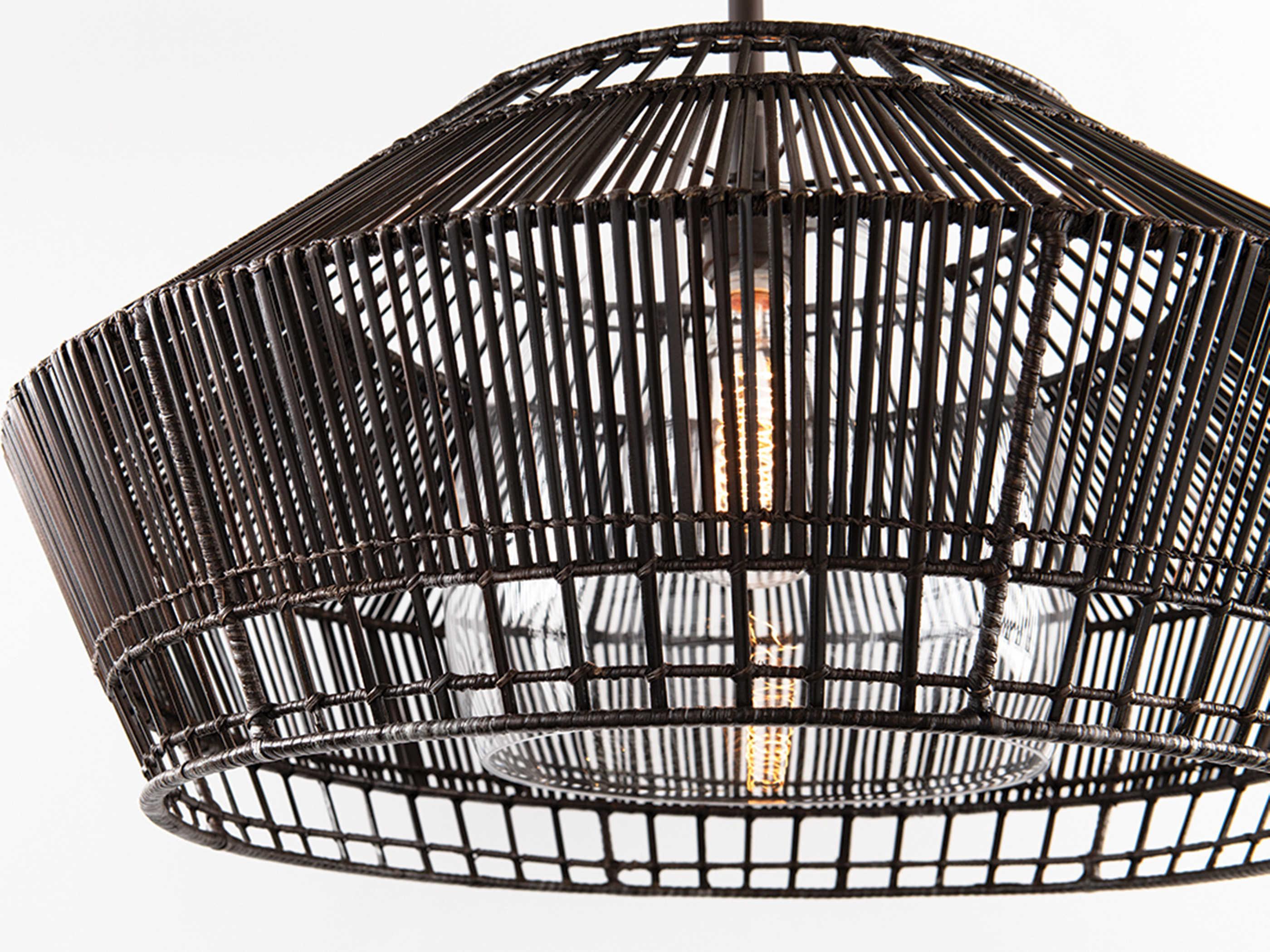 Troy Lighting Hunters Point 1-Light Dark Espresso Black Glass Dome Pendant