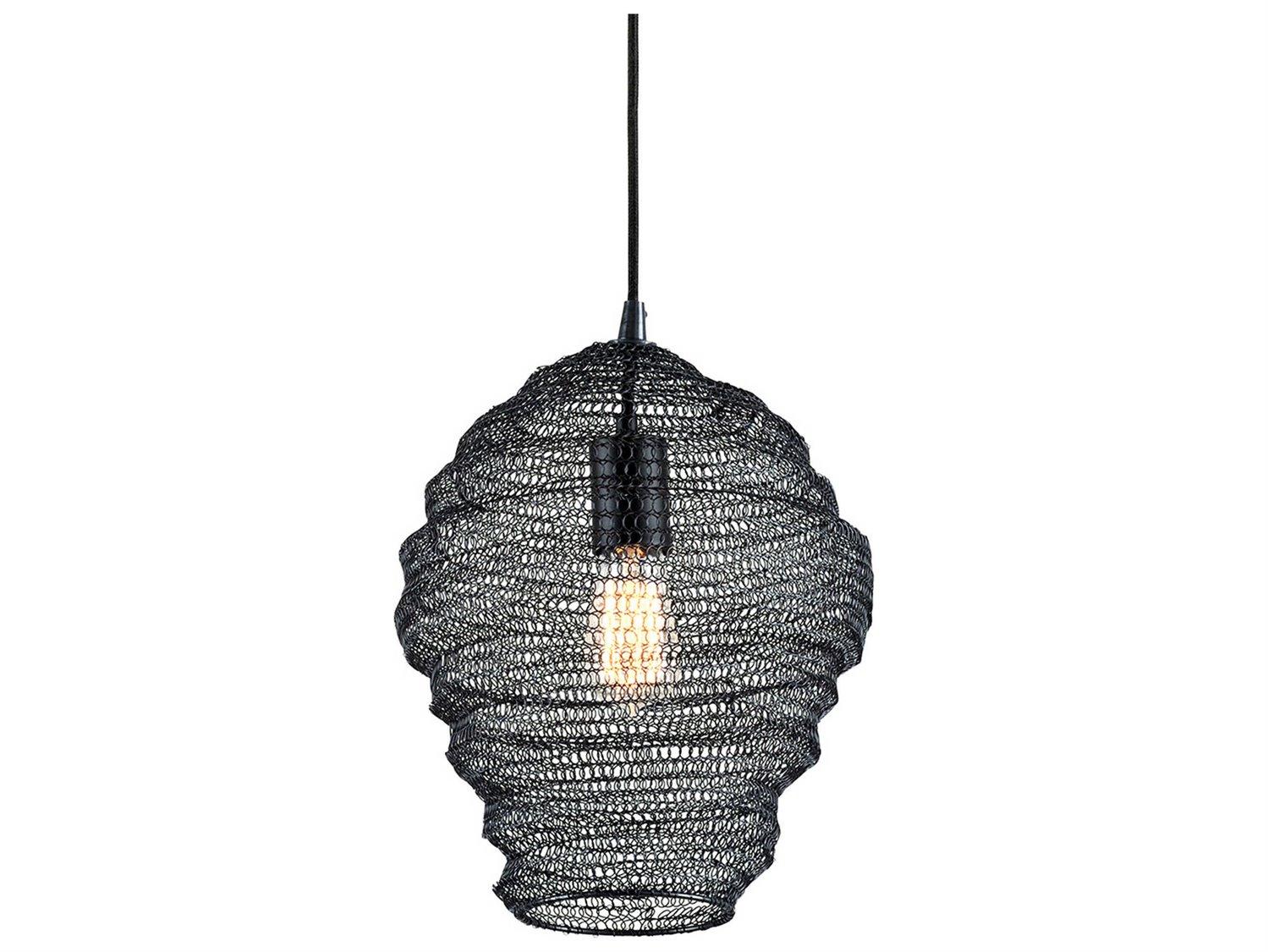 Troy Lighting Wabi Sabi 1-Light Black Pendant