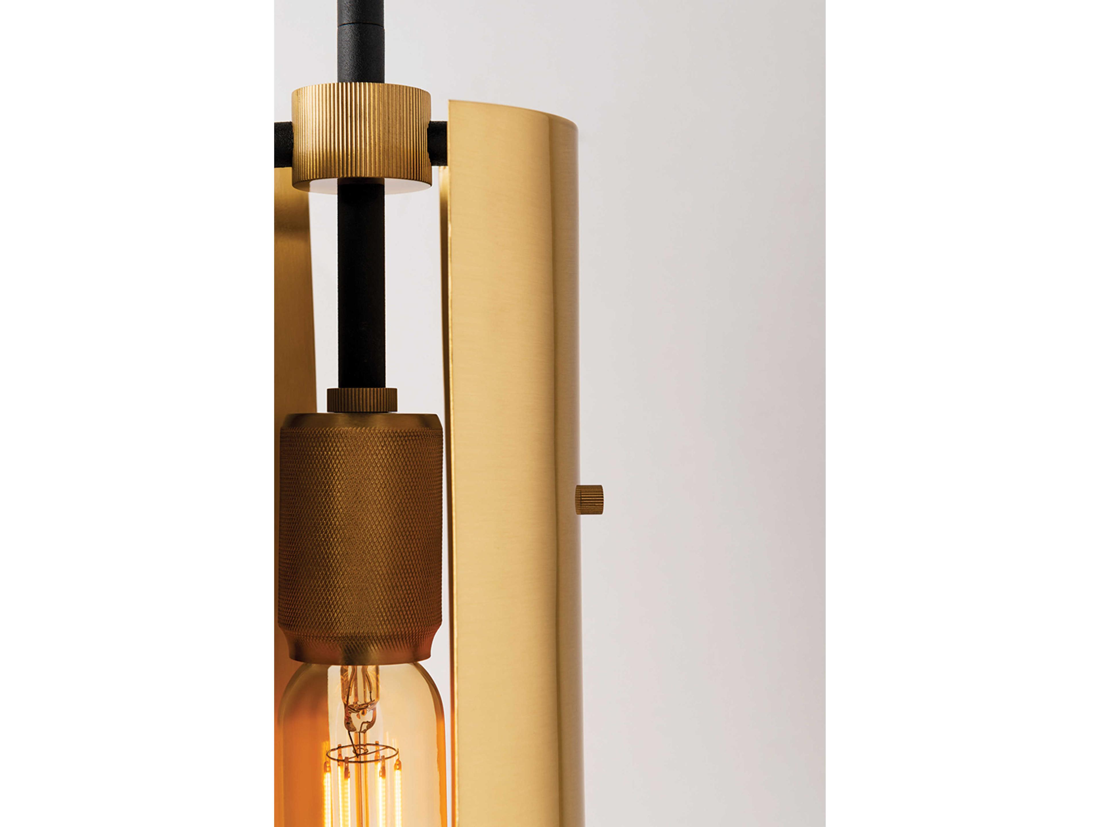 Troy Lighting Emerson 1-Light Carbide Black Brushed Brass Cylinder Sputnik Mini Pendant