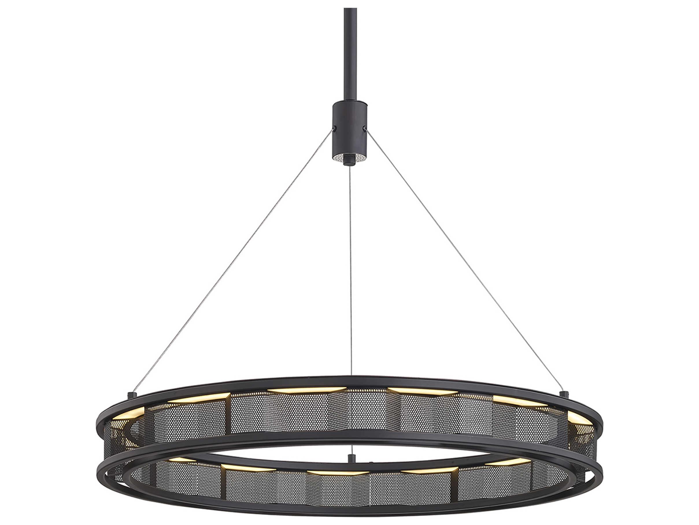 Troy Lighting Fuze 1-Light Modern Bronze Round Pendant
