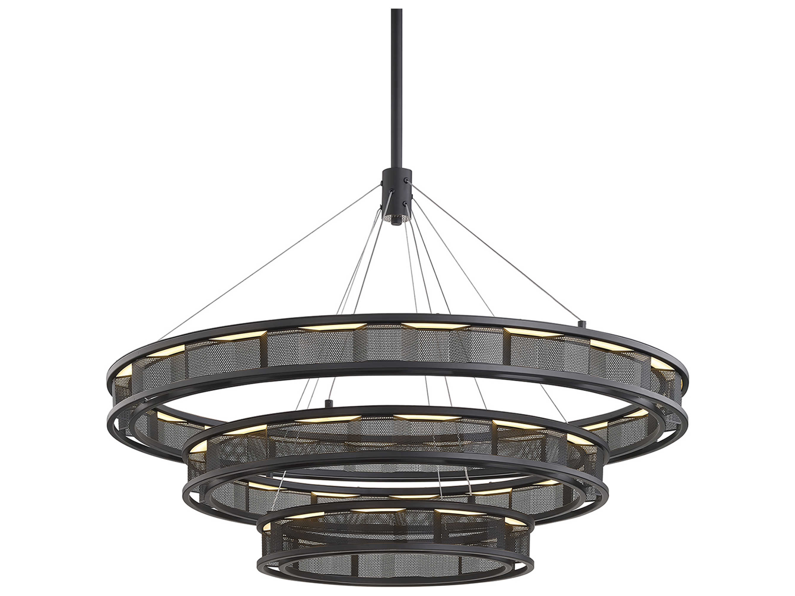Troy Lighting Fuze 1-Light Modern Bronze LED Round Pendant