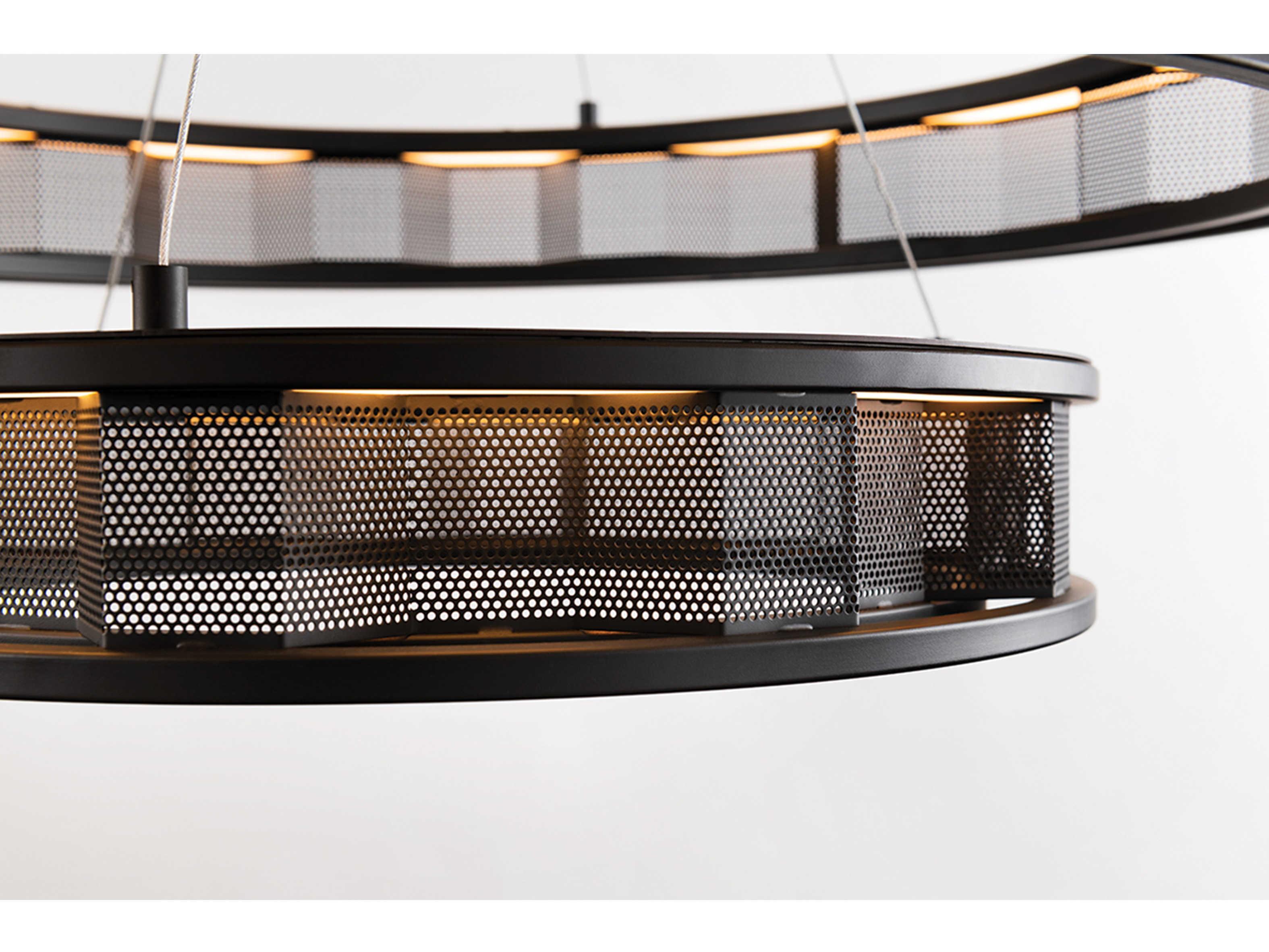 Troy Lighting Fuze 1-Light Modern Bronze LED Round Pendant