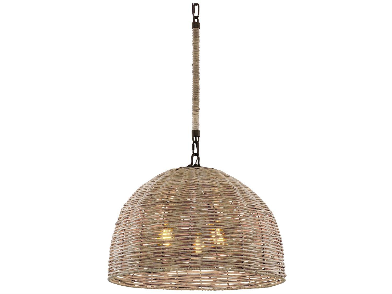 Troy Lighting Huxley 3-Light Tidepool Bronze LED Bowl Pendant