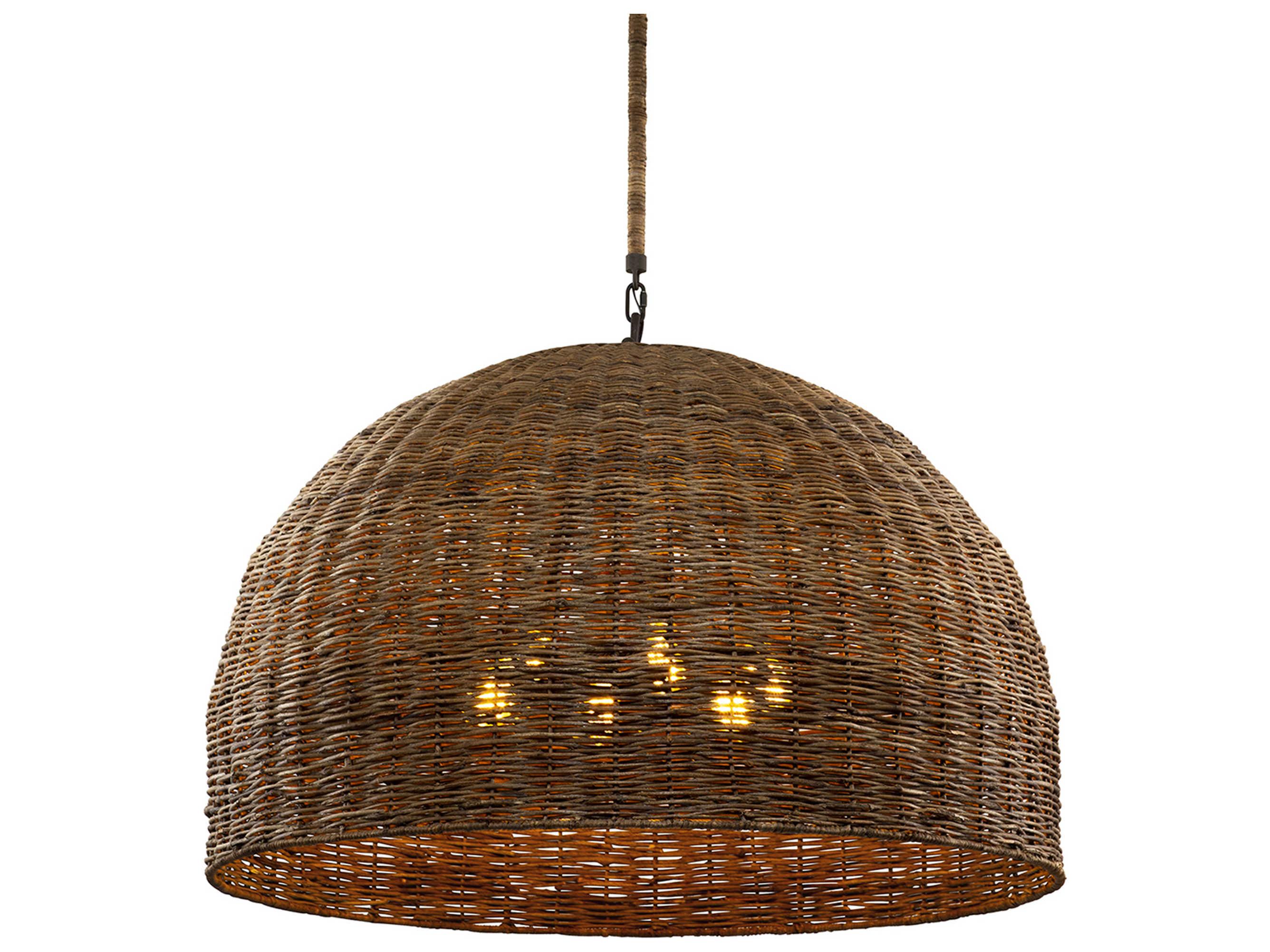 Troy Lighting Huxley 6-Light Tidepool Bronze LED Bowl Pendant