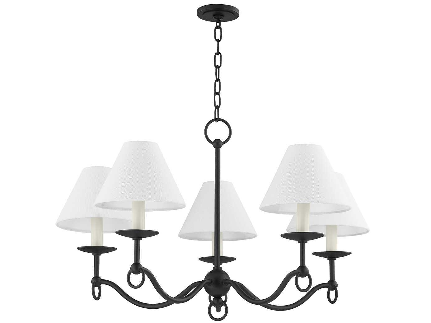 Troy Lighting Massi 5-Light Forged Iron Black Empire Chandelier