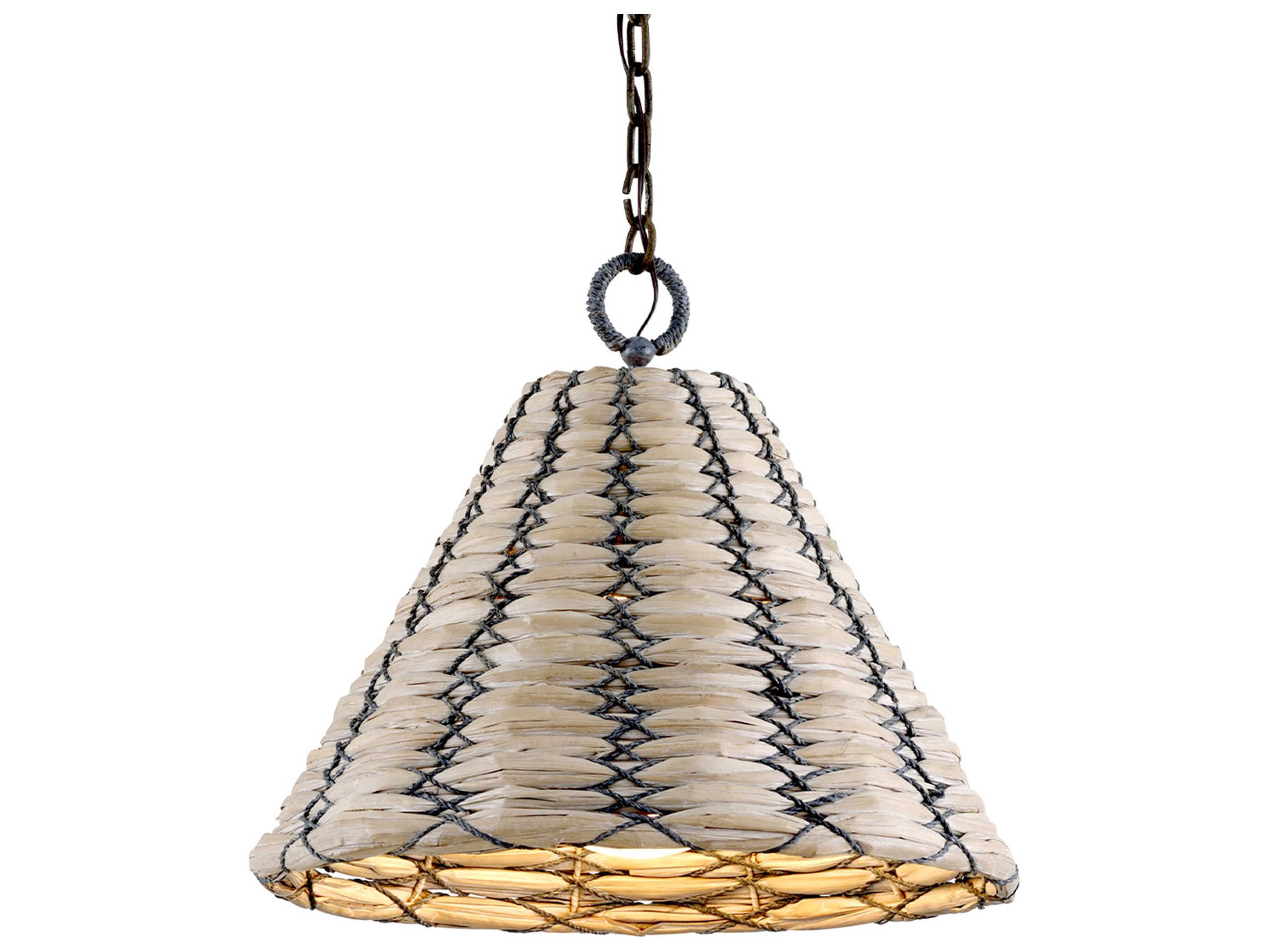 Troy Lighting Solana 1-Light Earthen Bronze Glass Empire Pendant