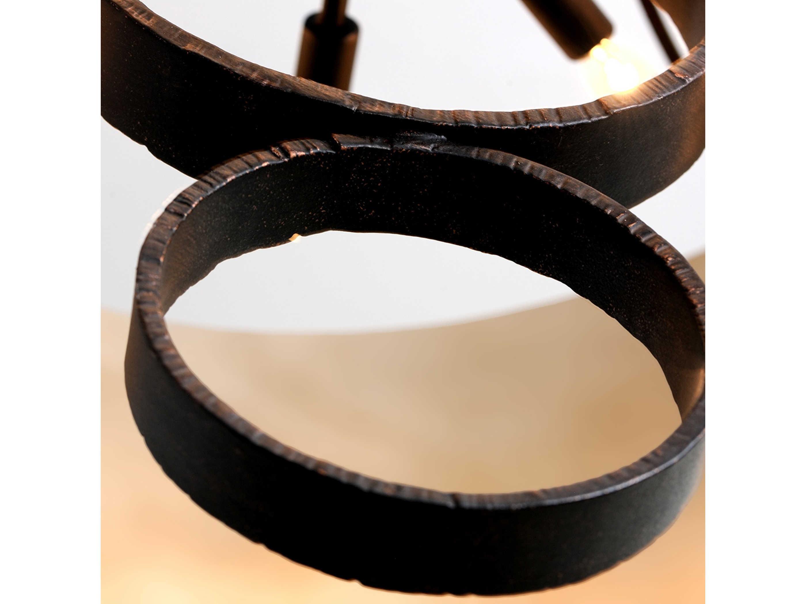 Troy Lighting Rivington 8-Light Charred Copper Drum Pendant