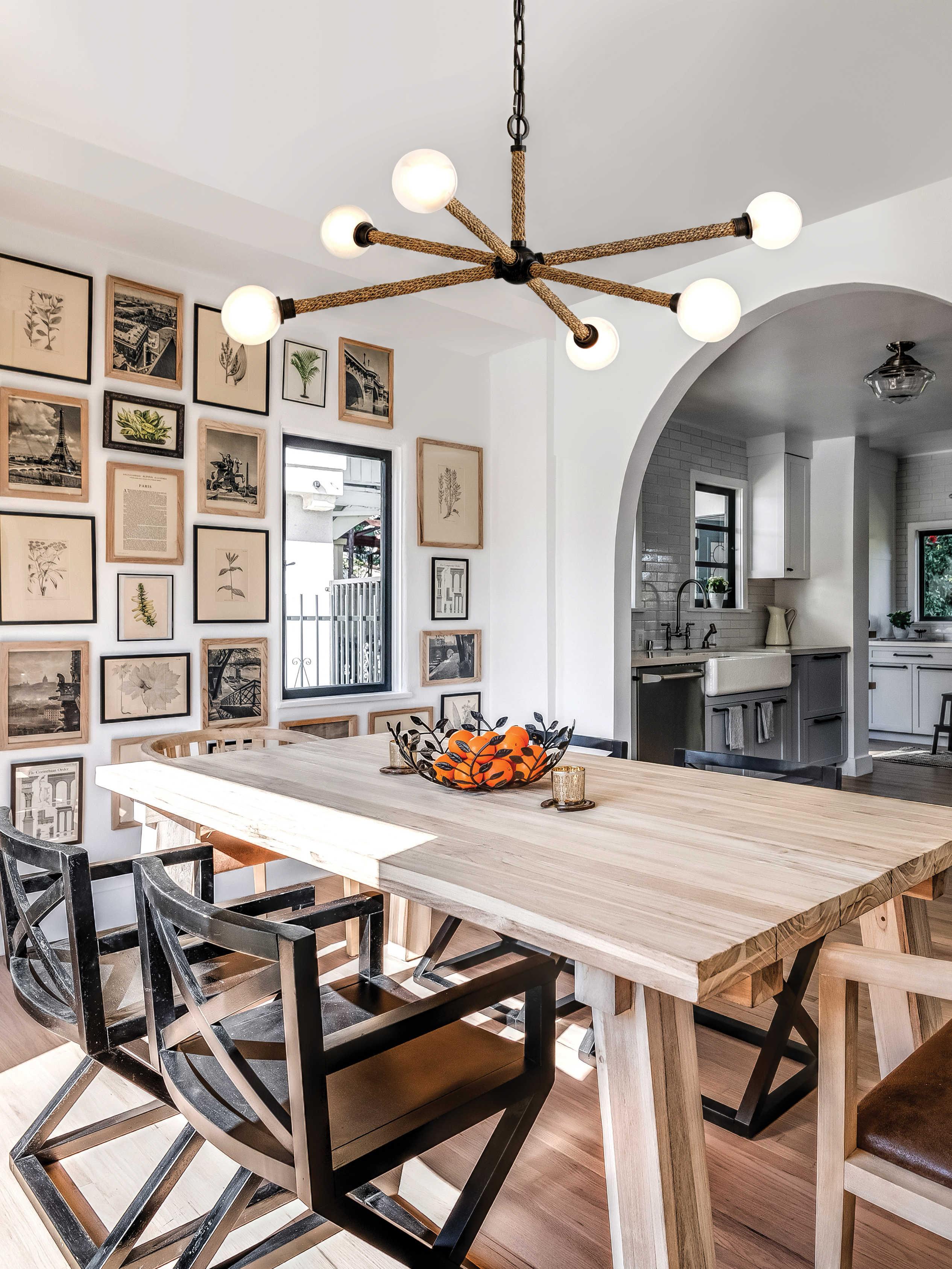 Troy Lighting Nomad 6-Light Classic Bronze Natural Brown Glass LED Globe Chandelier