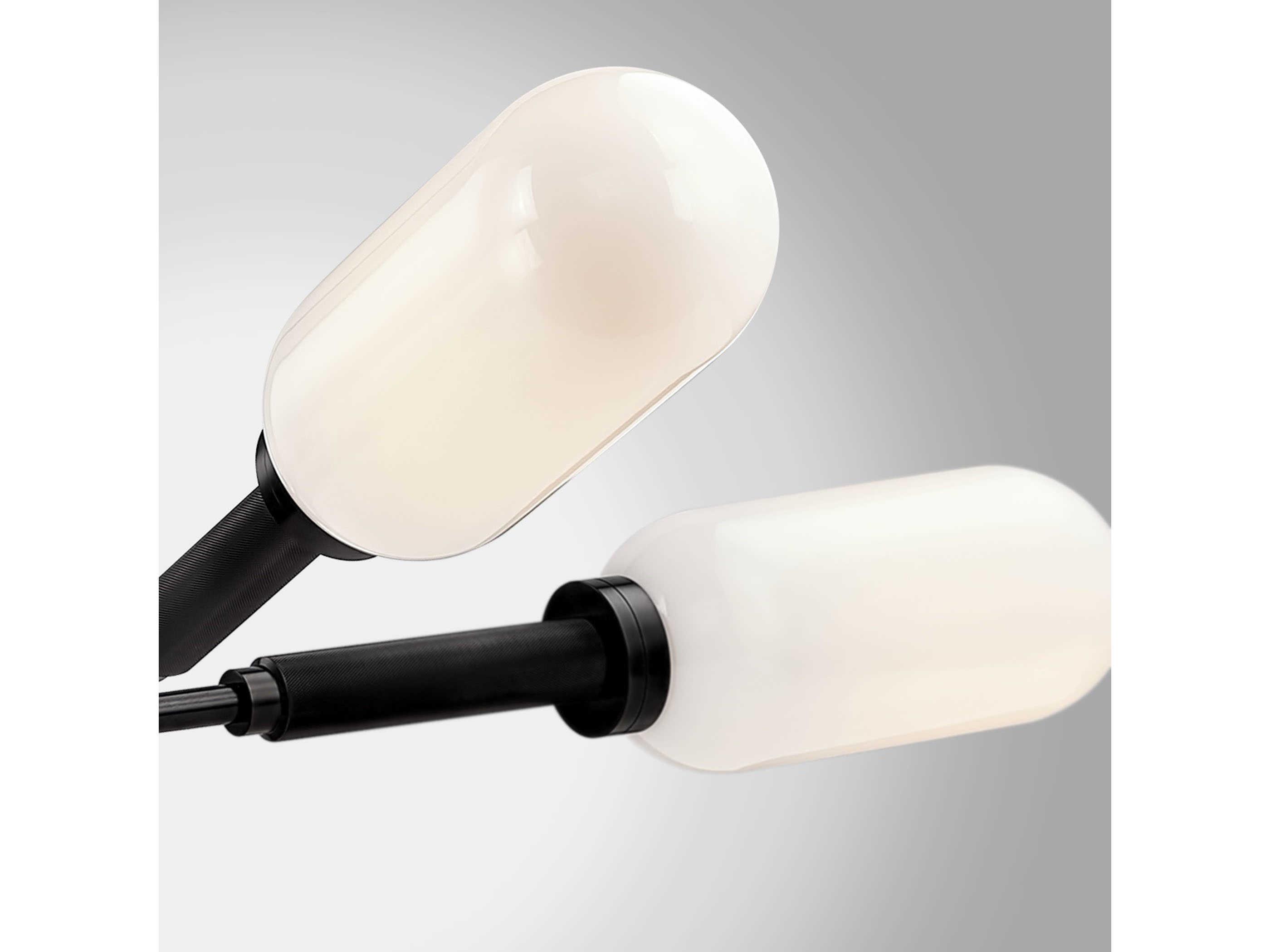 Troy Lighting Annex 4-Light Anodized Black Glass Cylinder Chandelier