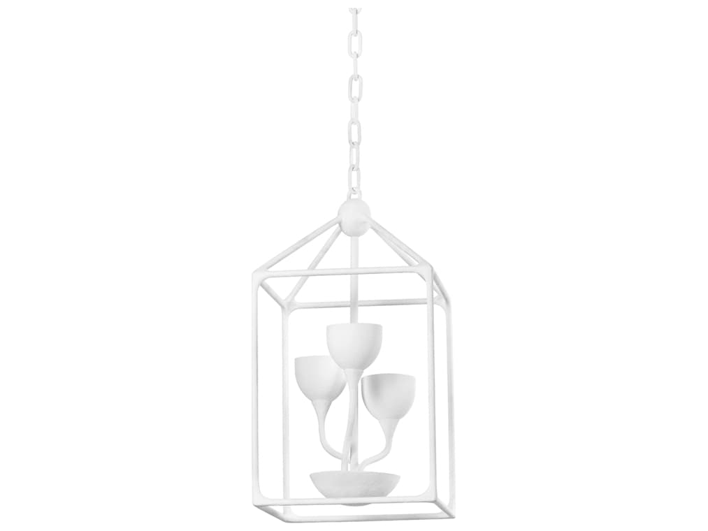 Troy Lighting Westwood 5-Light Gesso White Lantern Mini Pendant