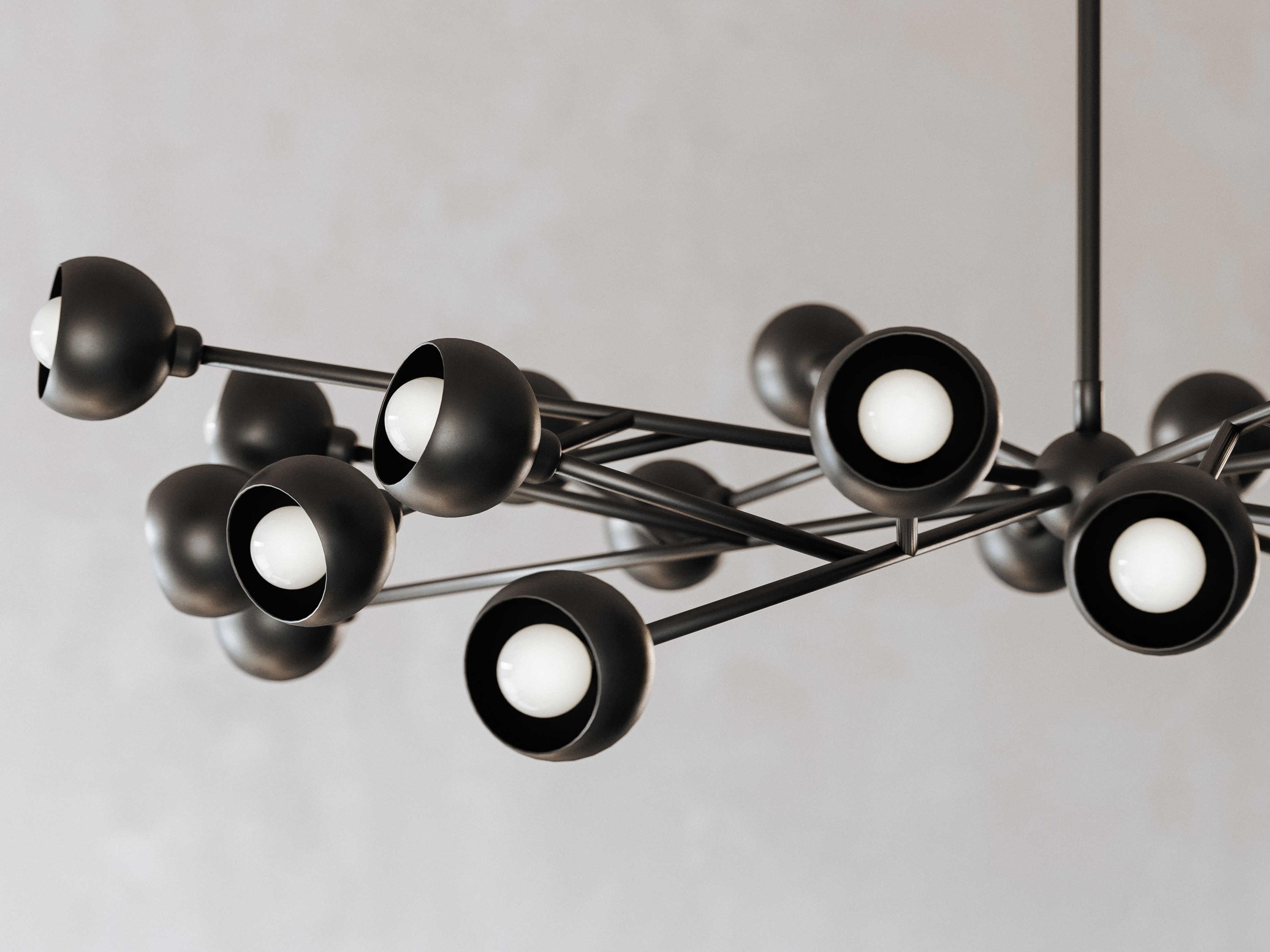 Troy Lighting Colt 24-Light Soft Black Sputnik Chandelier