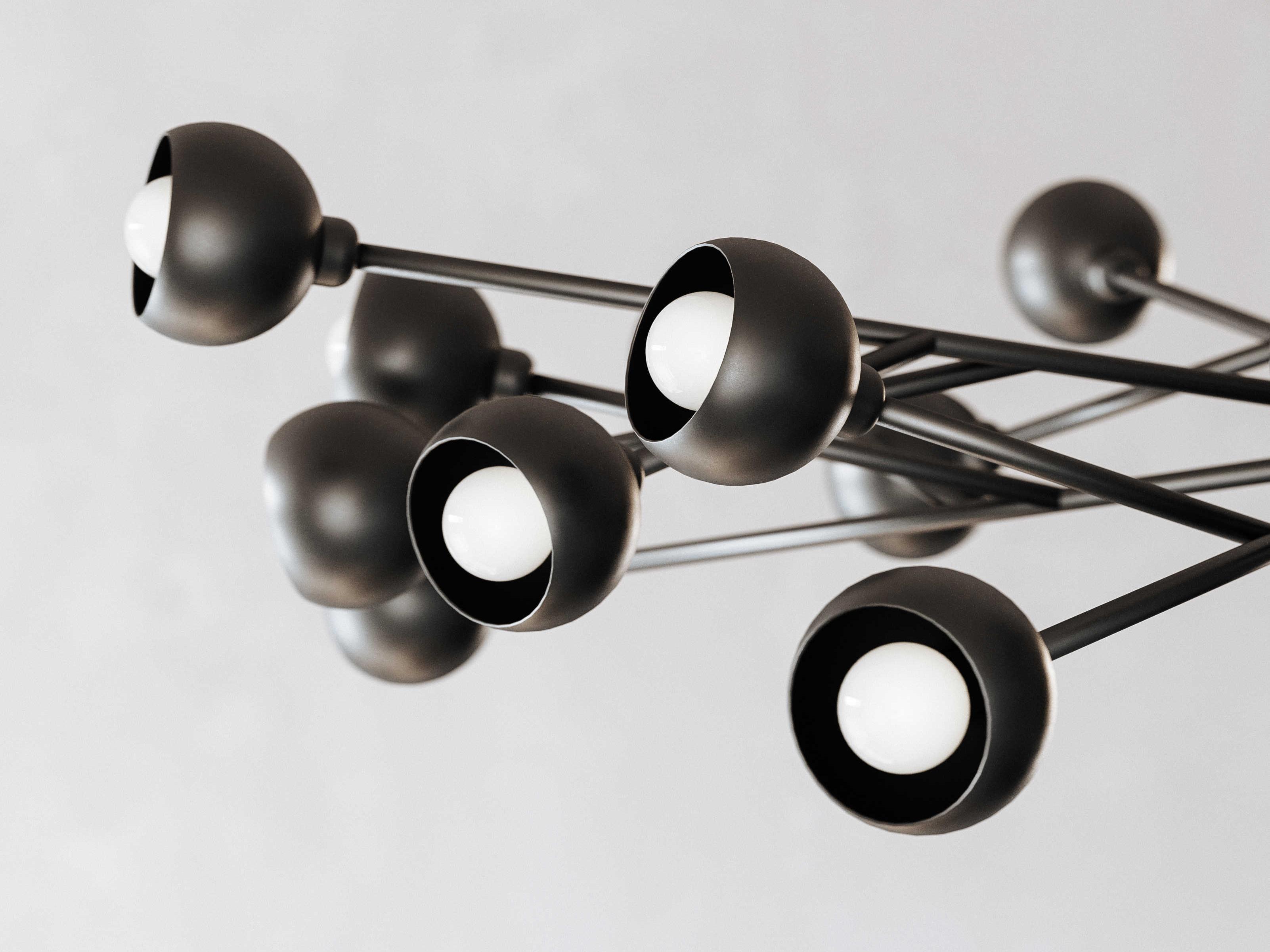 Troy Lighting Colt 24-Light Soft Black Sputnik Chandelier