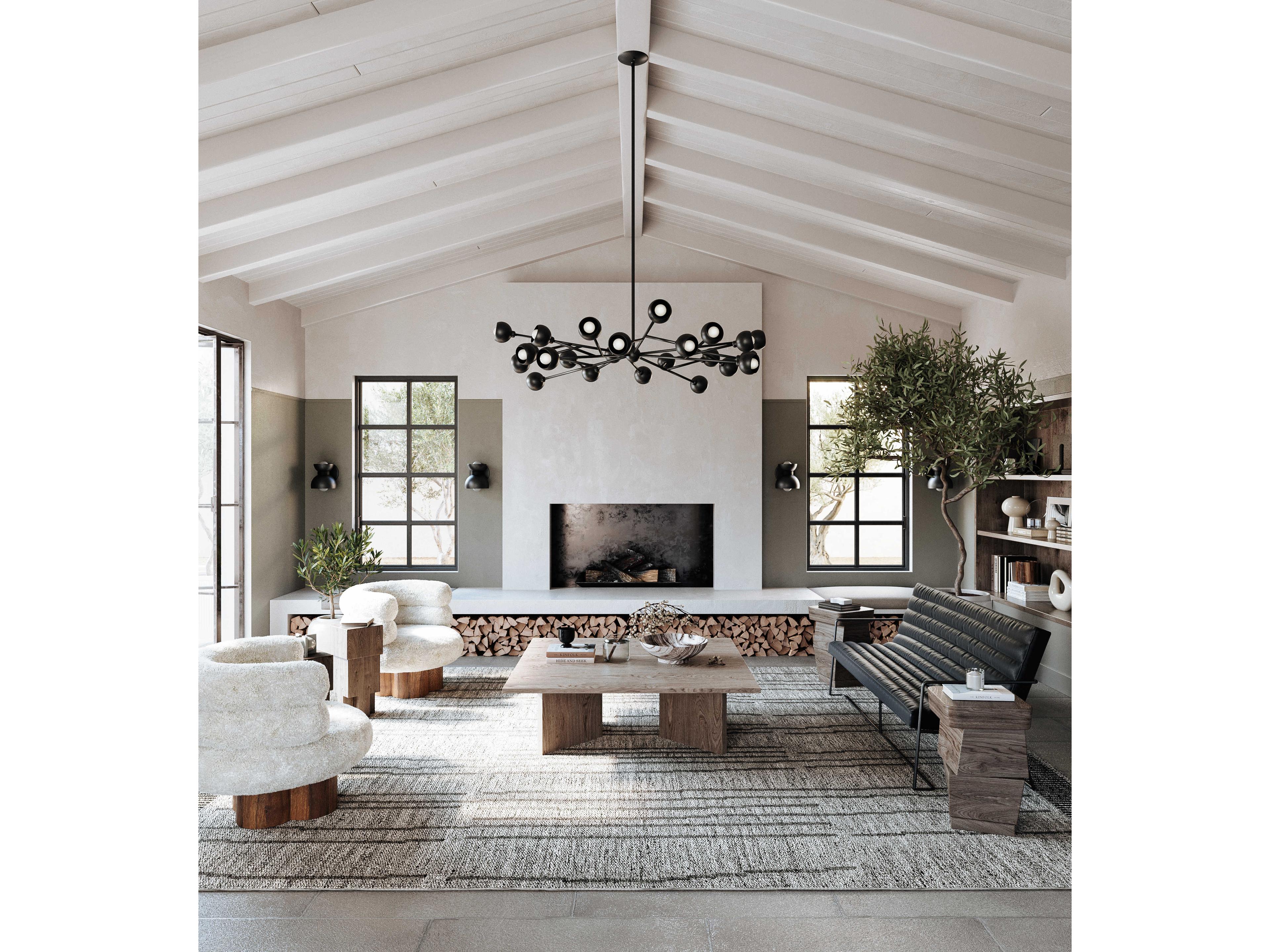 Troy Lighting Colt 24-Light Soft Black Sputnik Chandelier