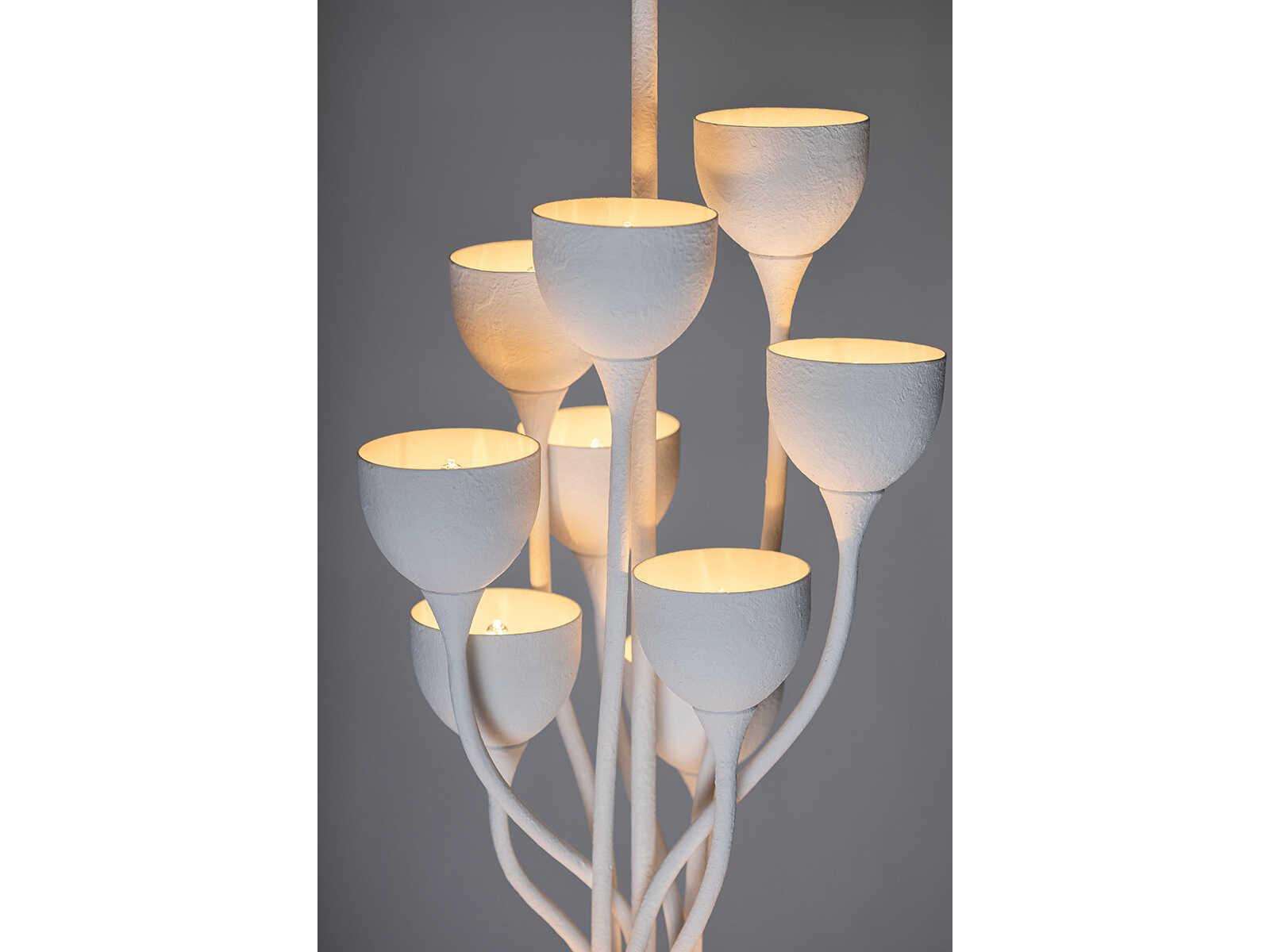 Troy Lighting Westwood 12-Light Gesso White Lantern Pendant